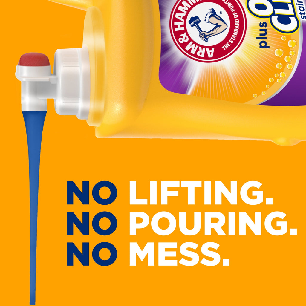ARM & HAMMER Plus OxiClean Odor Blasters Fresh Burst, Liquid Laundry Detergent, 128 Loads