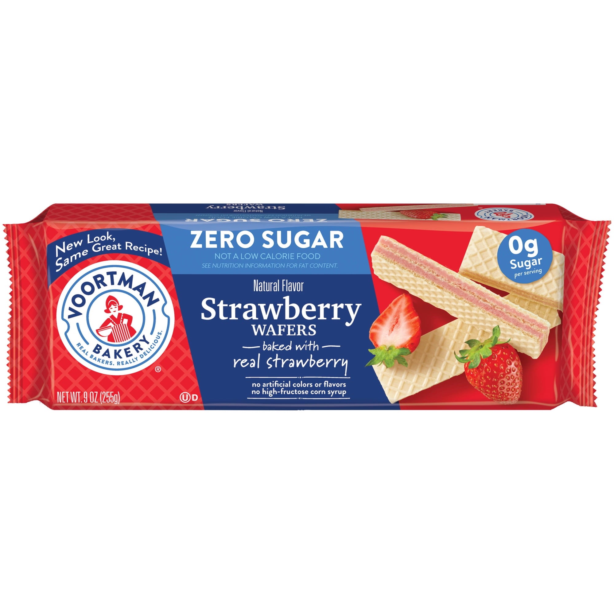VOORTMAN Bakery Zero Sugar Strawberry Wafer Cookies 9 oz