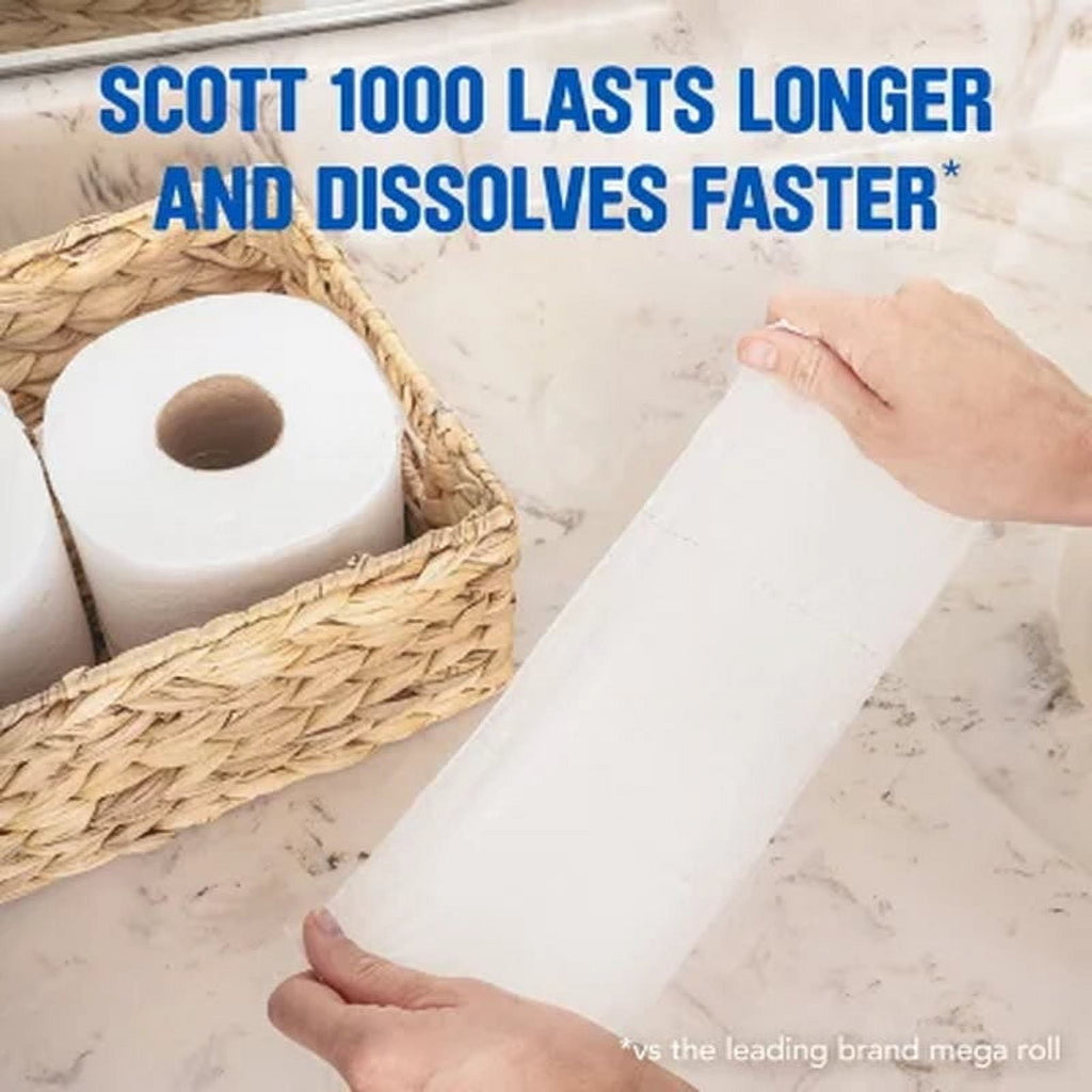Scott 1100 1-Ply Toilet Paper 1100 Sheets/Roll, 36 Rolls