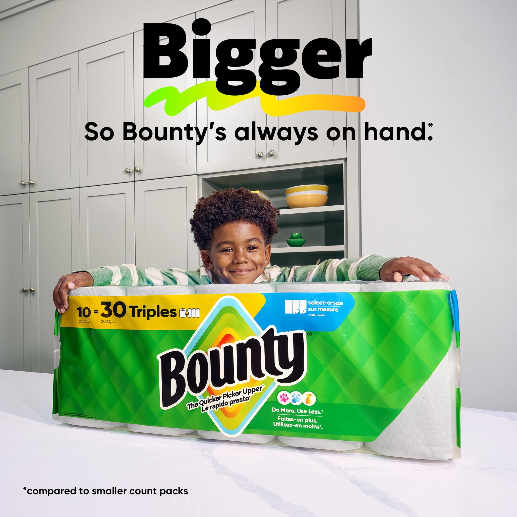 (6 pack) Bounty Paper Towels Select-A-Size White, 2 Triple Rolls, 123 Sheets per Roll