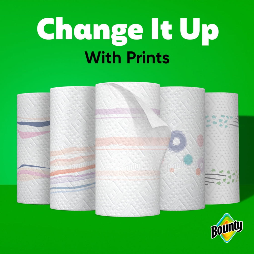 Bounty Paper Towels Select-A-Size Print, 6 Double Rolls, 82 Sheets Per Roll