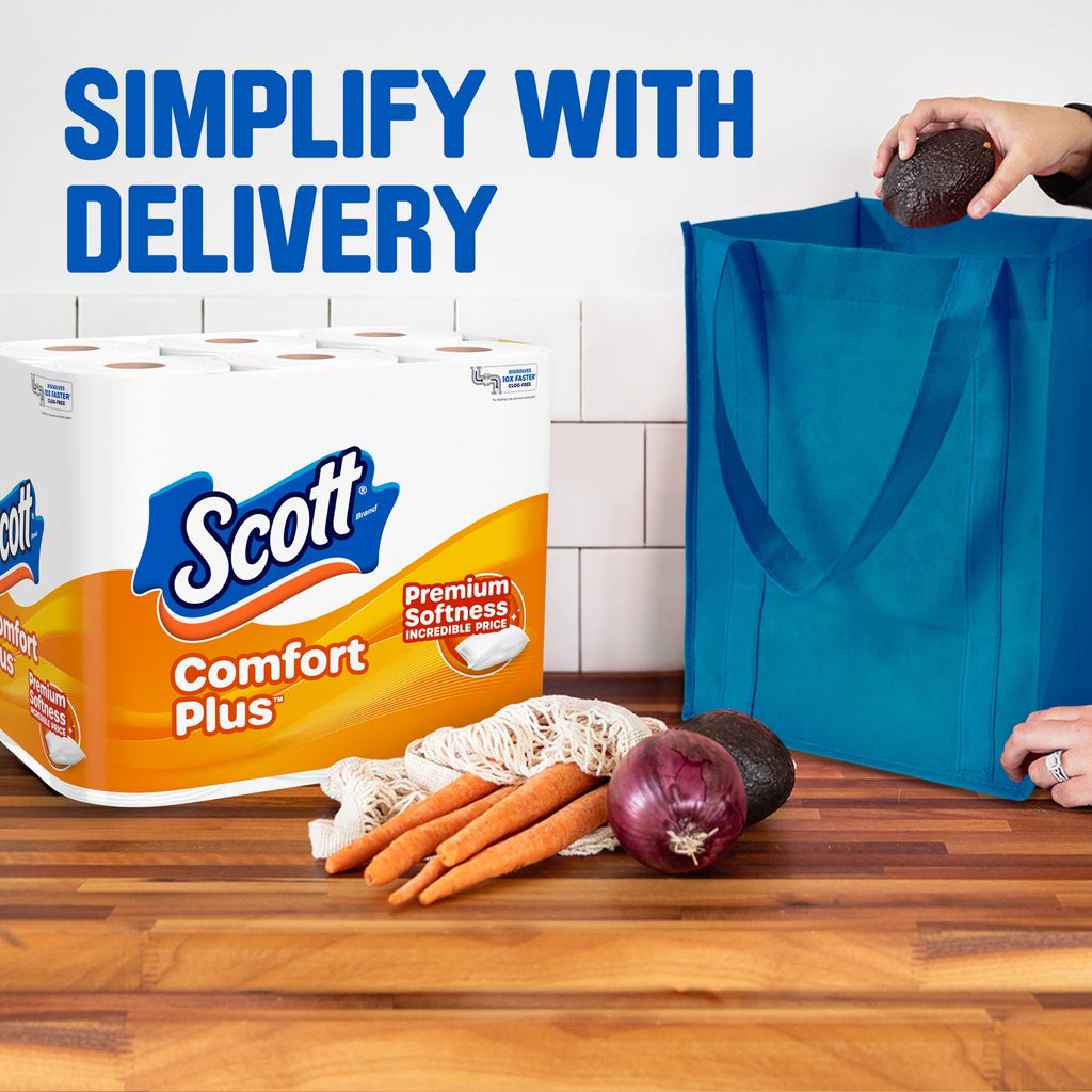 Scott Comfort Plus Toilet Paper, 12 Triple Rolls
