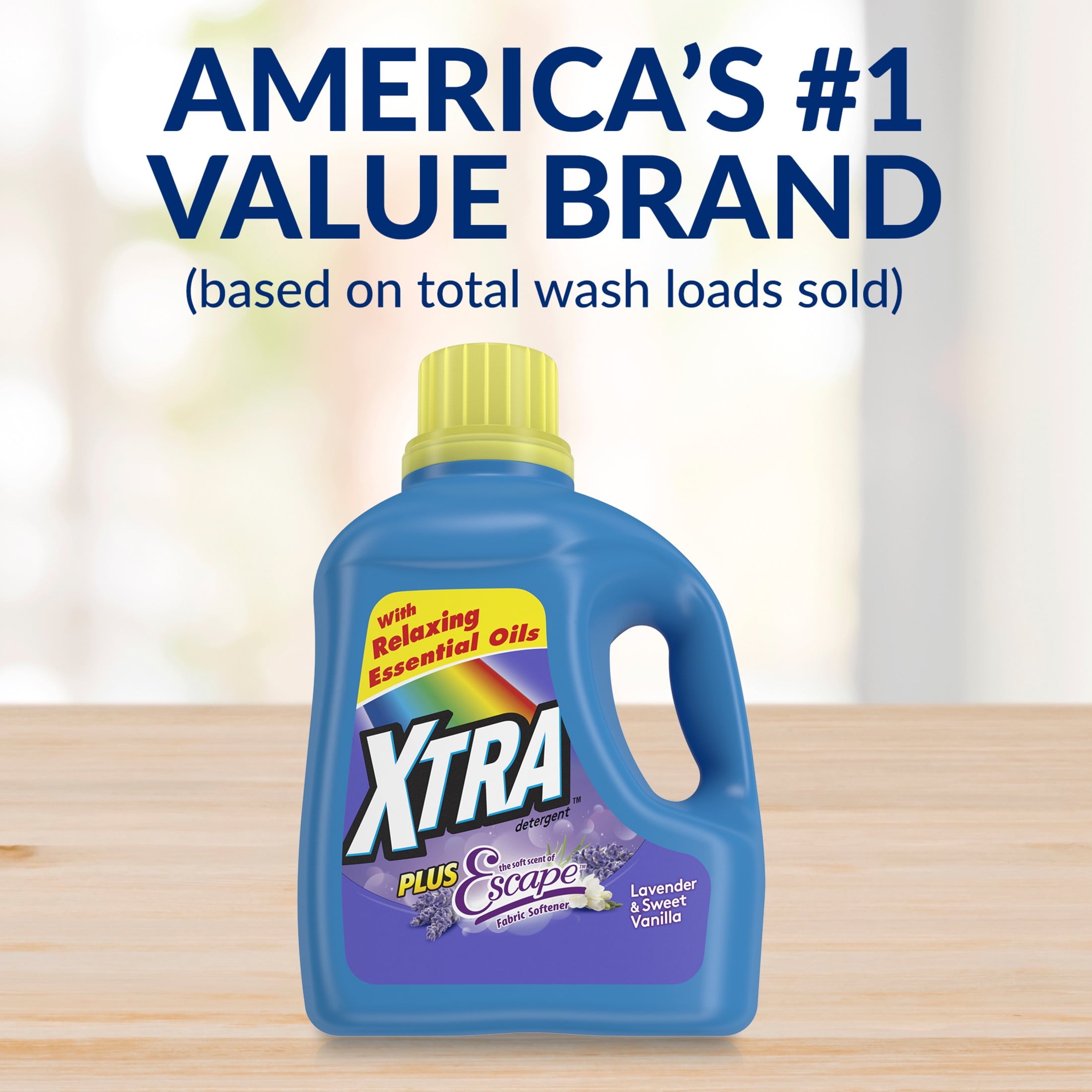 Xtra Plus Scent of Escape, Lavender & Sweet Vanilla, 63 Loads Liquid Laundry Detergent, 97.7 fl oz
