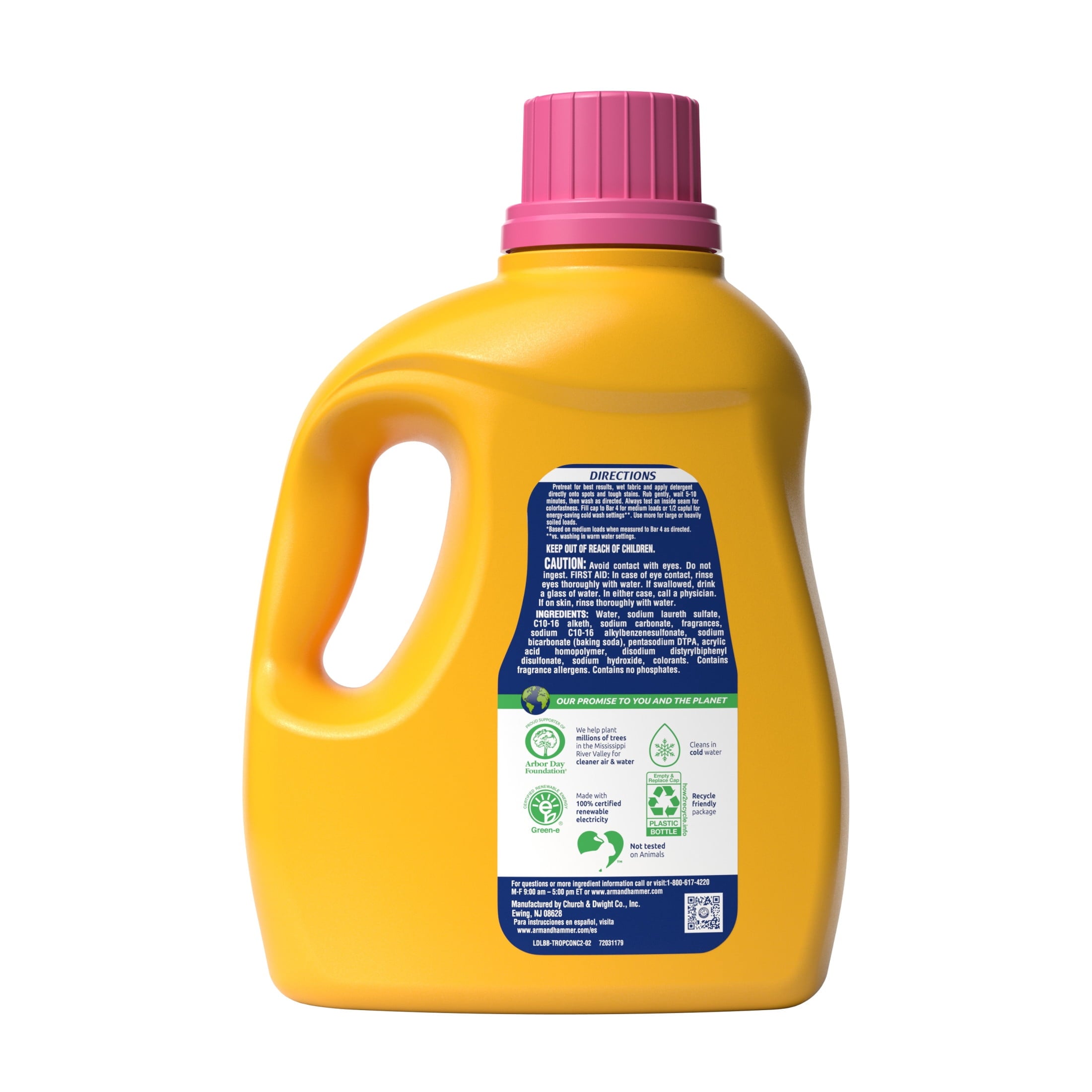 ARM & HAMMER Tropical Paradise, 89 Loads Liquid Laundry Detergent, 102.5 Fl oz