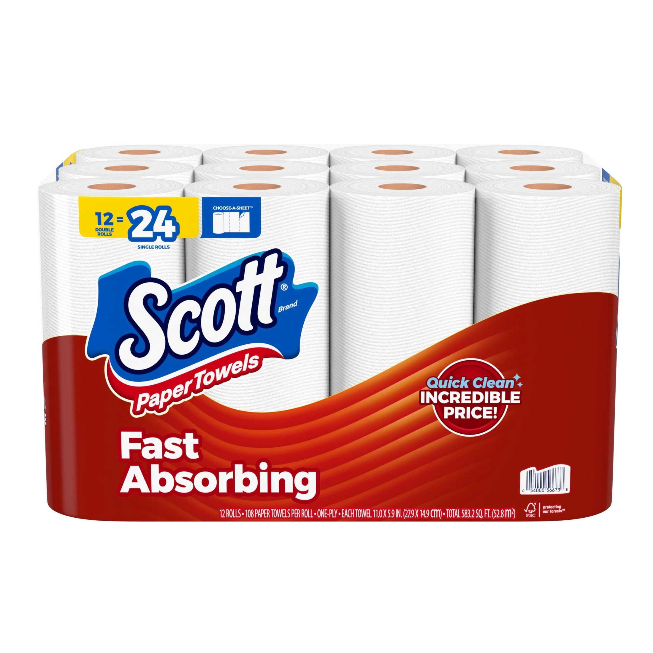 Scott Paper Towels Choose-A-Sheet 6 Double Rolls