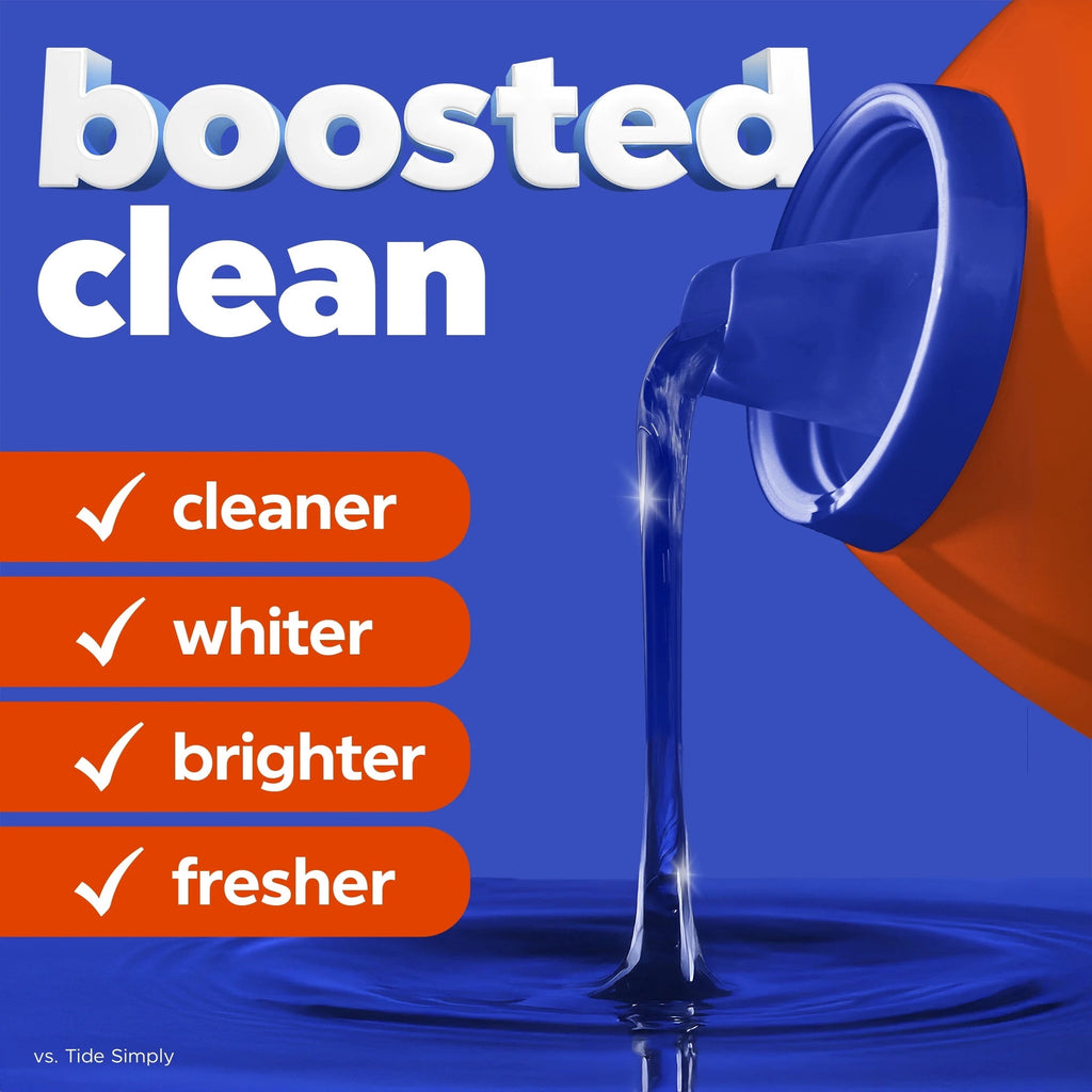 Tide Laundry Detergent Liquid, Clean Breeze Scent, 64 Loads, 80 fl oz, Works on 100% of Common Stains