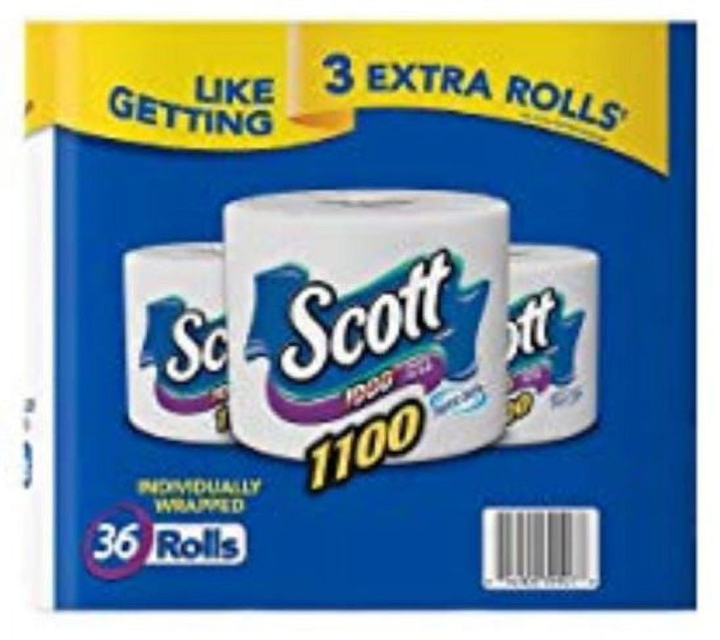 Avi Glatt Scott, 1000 Sheets Per Roll Toilet Paper, 36 Rolls Bath Tissue