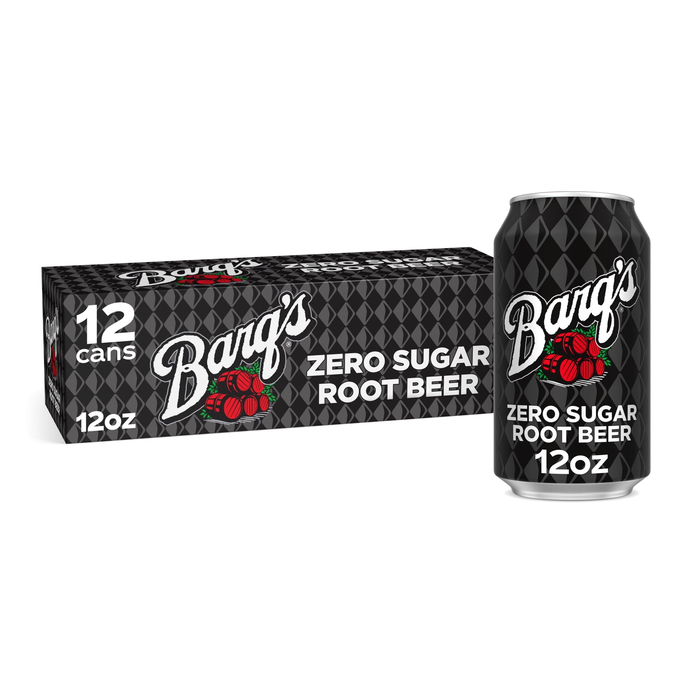 Barq's Zero Sugar Root Beer Soda Pop Fridge Pack Cans, 12 fl oz, 12 Pack