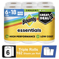 Bounty Essentials Paper Towels Select-a-Size, 6 Triple Rolls
