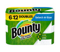 Bounty Select-A-Size Paper Towels, 6 Double Rolls, White