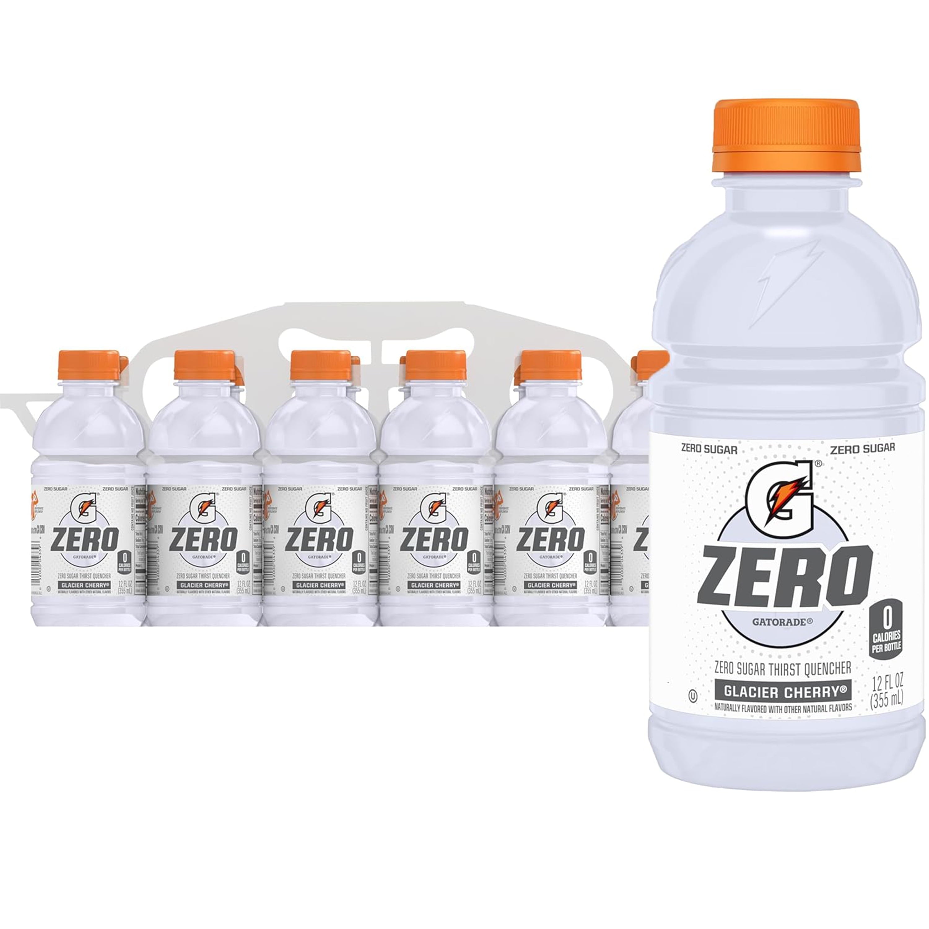 Gatorade Zero Sugar Thirst Quencher Lemon Lime Sports Drinks, 12 fl oz, 12 Count Bottles