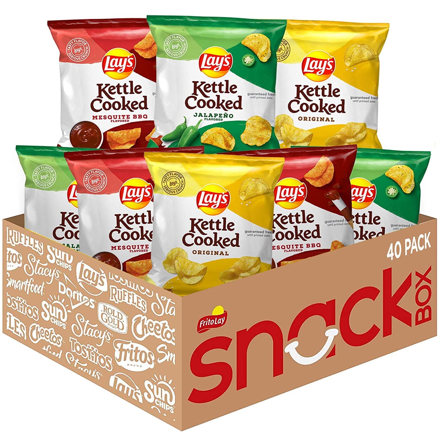 Lay's Potato Chip Variety Pack Snack Chips, 40 Count Multipack