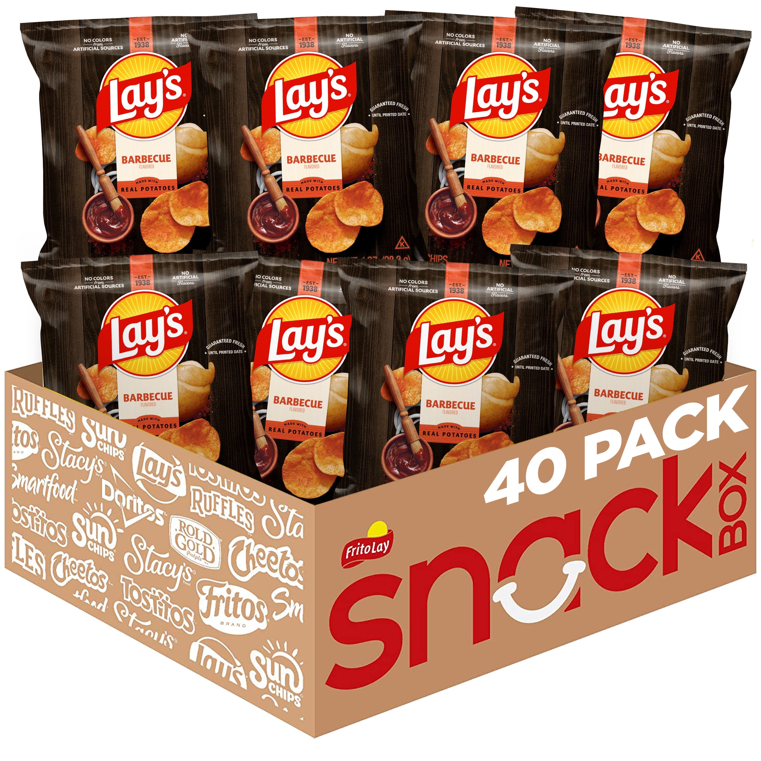 Lay's Potato Chip Variety Pack Snack Chips, 40 Count Multipack