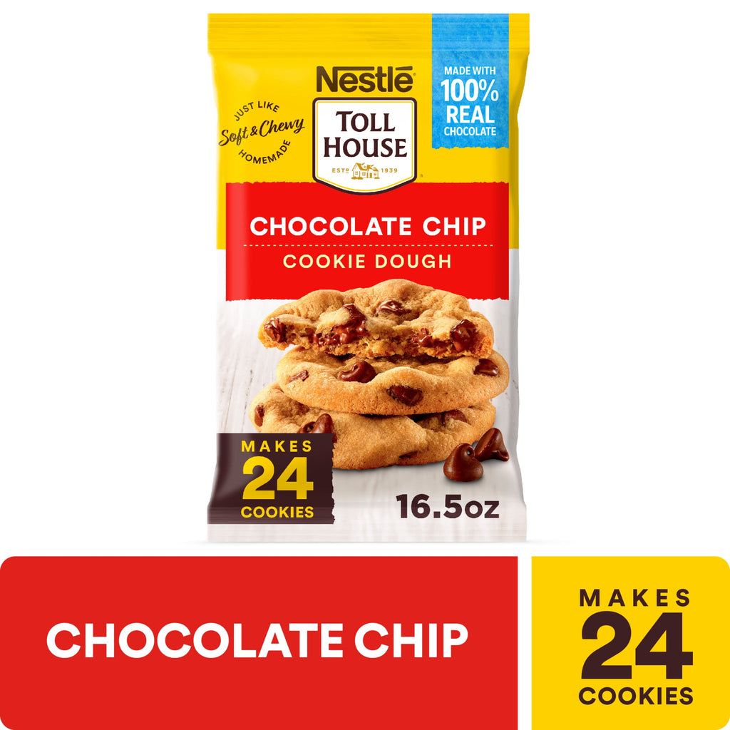Nestle Toll House Chocolate Chip Cookie Dough, Makes 24 Cookies, 16.5 oz