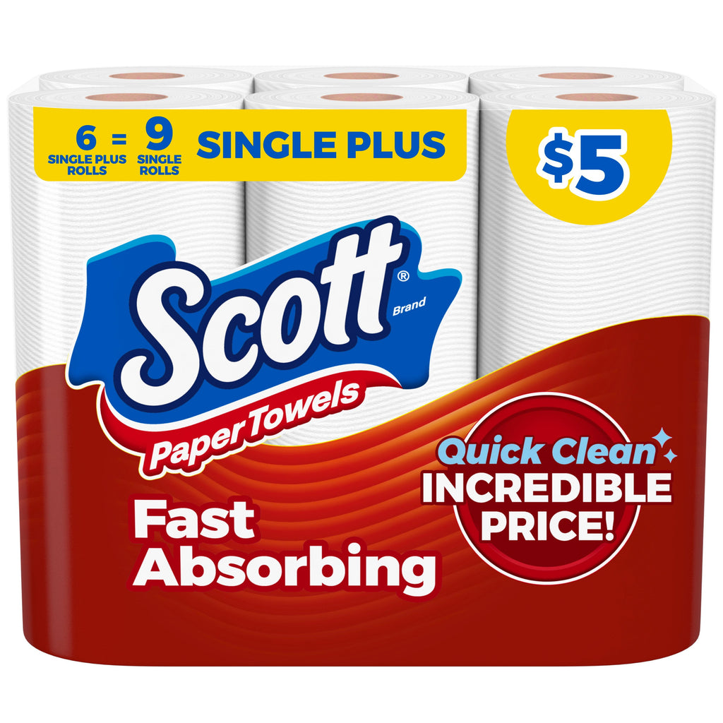 Scott Choose-A-Sheet Paper Towels, 6 Rolls, 62 Sheets per Roll