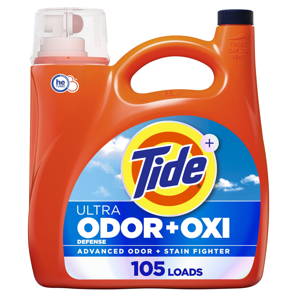 Tide Ultra Odor Defense Plus Oxi Liquid Laundry Detergent, 117 fl oz, 83 Loads