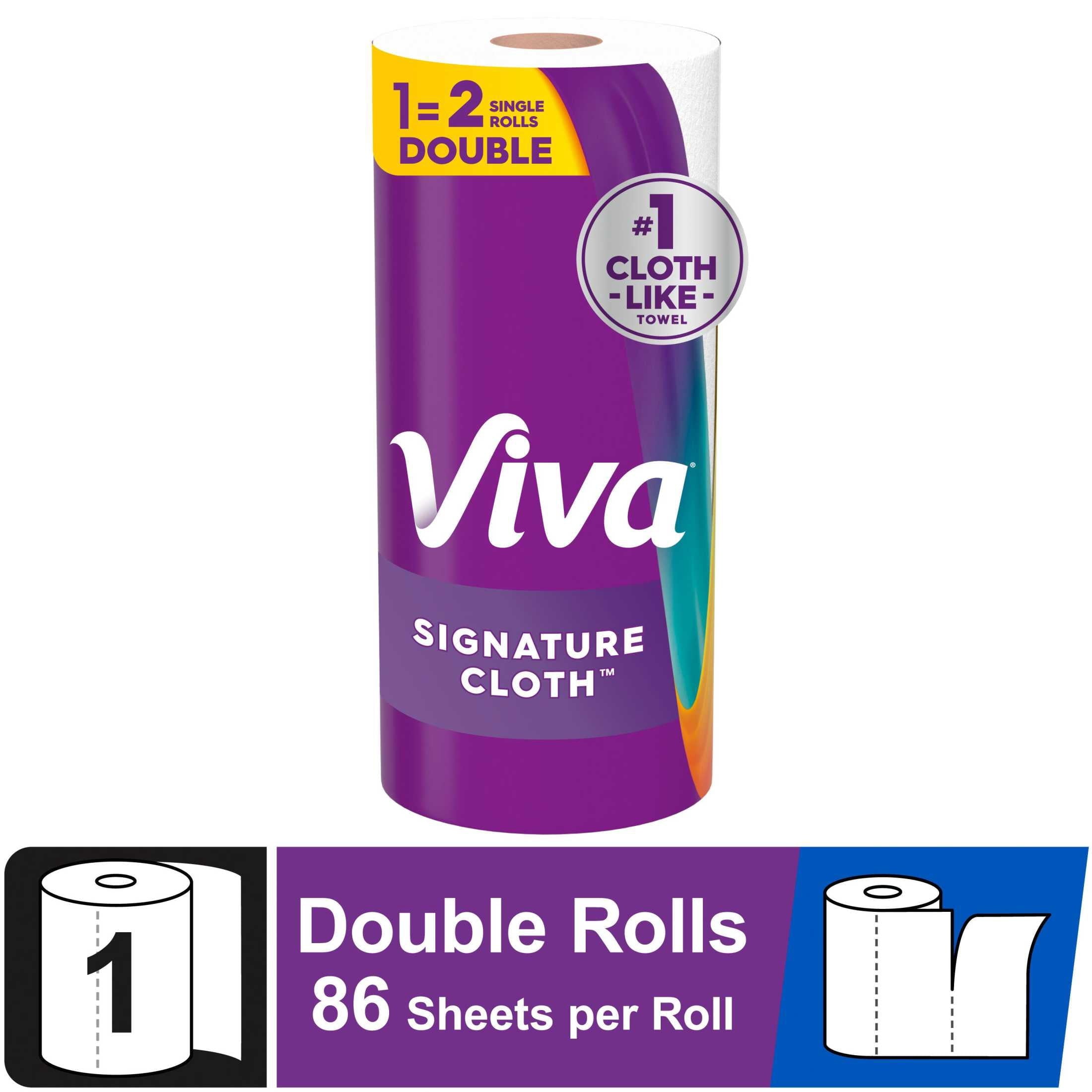 Viva Signature Cloth Paper Towels, 6 Double Rolls, 86 Sheets per Roll