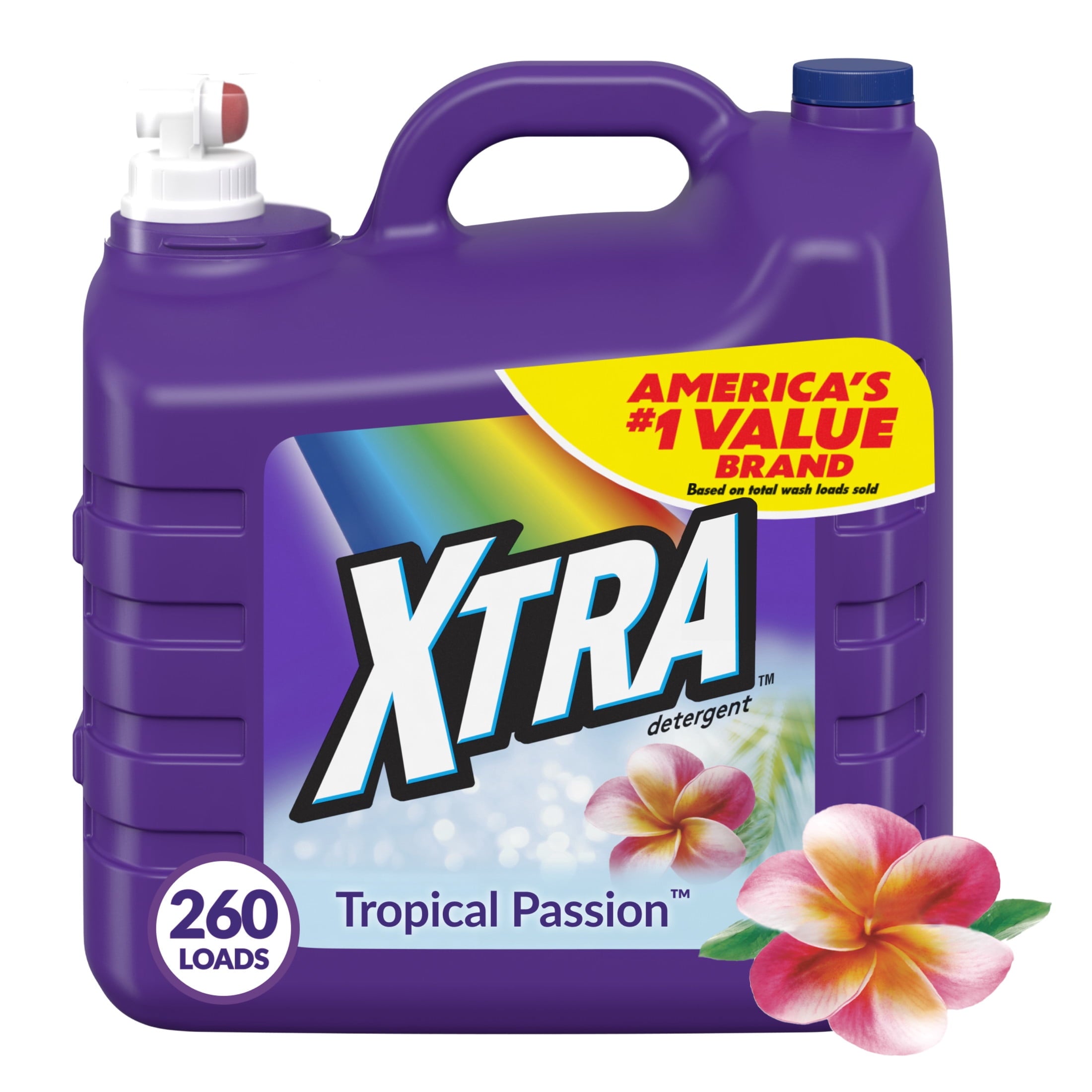 Xtra Tropical Passion, 260 Loads Liquid Laundry Detergent, 312 fl oz