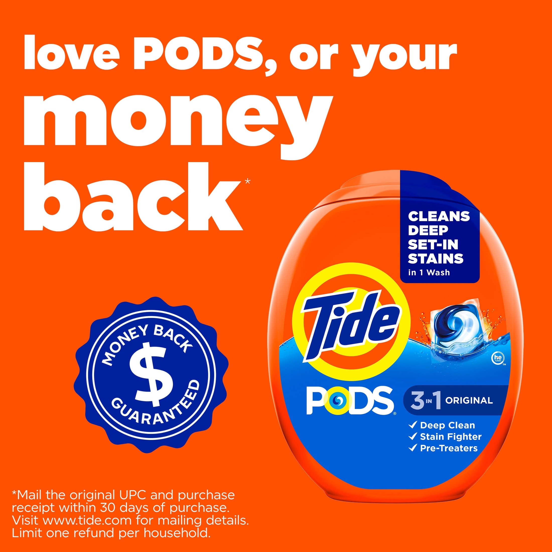 Tide PODS Laundry Detergent Soap Pacs, Original Scent, 76 Count