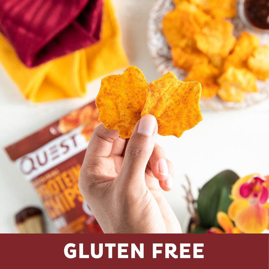Quest Original Style Protein Chips, BBQ Flavor, Gluten Free, 1.1 oz, 4 Count