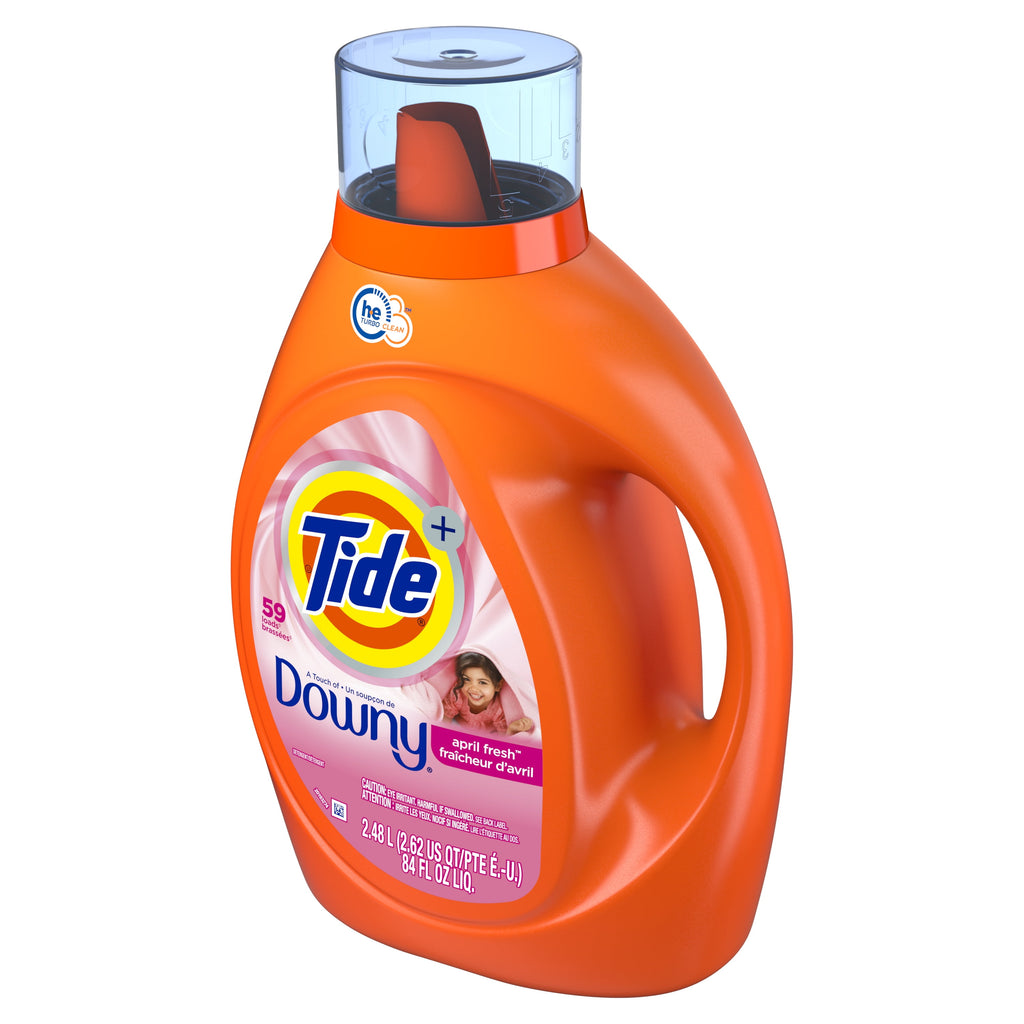 Tide Plus a Touch of Downy Liquid Laundry Detergent, April Fresh Scent, 84 fl oz, 59 Loads