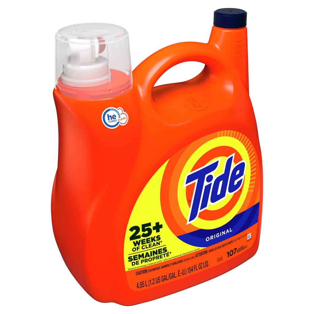 Tide Liquid Laundry Detergent, Original, 107 loads 154 fl oz