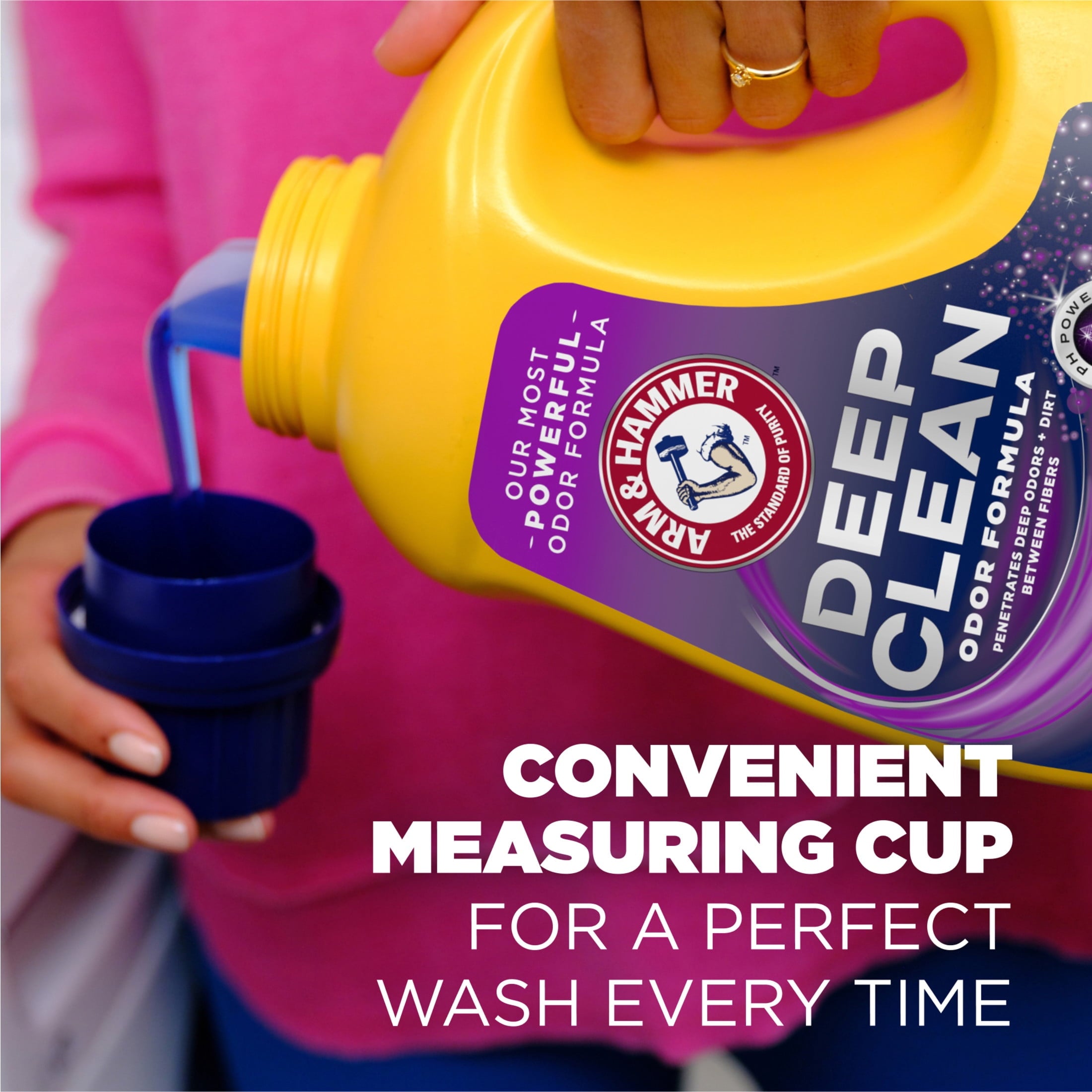ARM & HAMMER Deep Clean Odor Formula Liquid Laundry Detergent, Radiant Burst, 75 Fl Oz