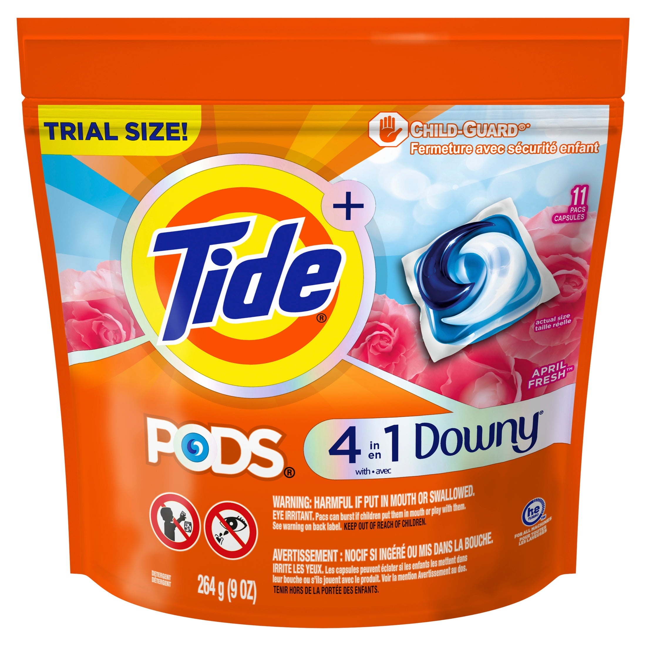 Tide PODS Laundry Detergent Pacs with a Touch of Downy Freshness, 3X Cleaning Power, 11 Count