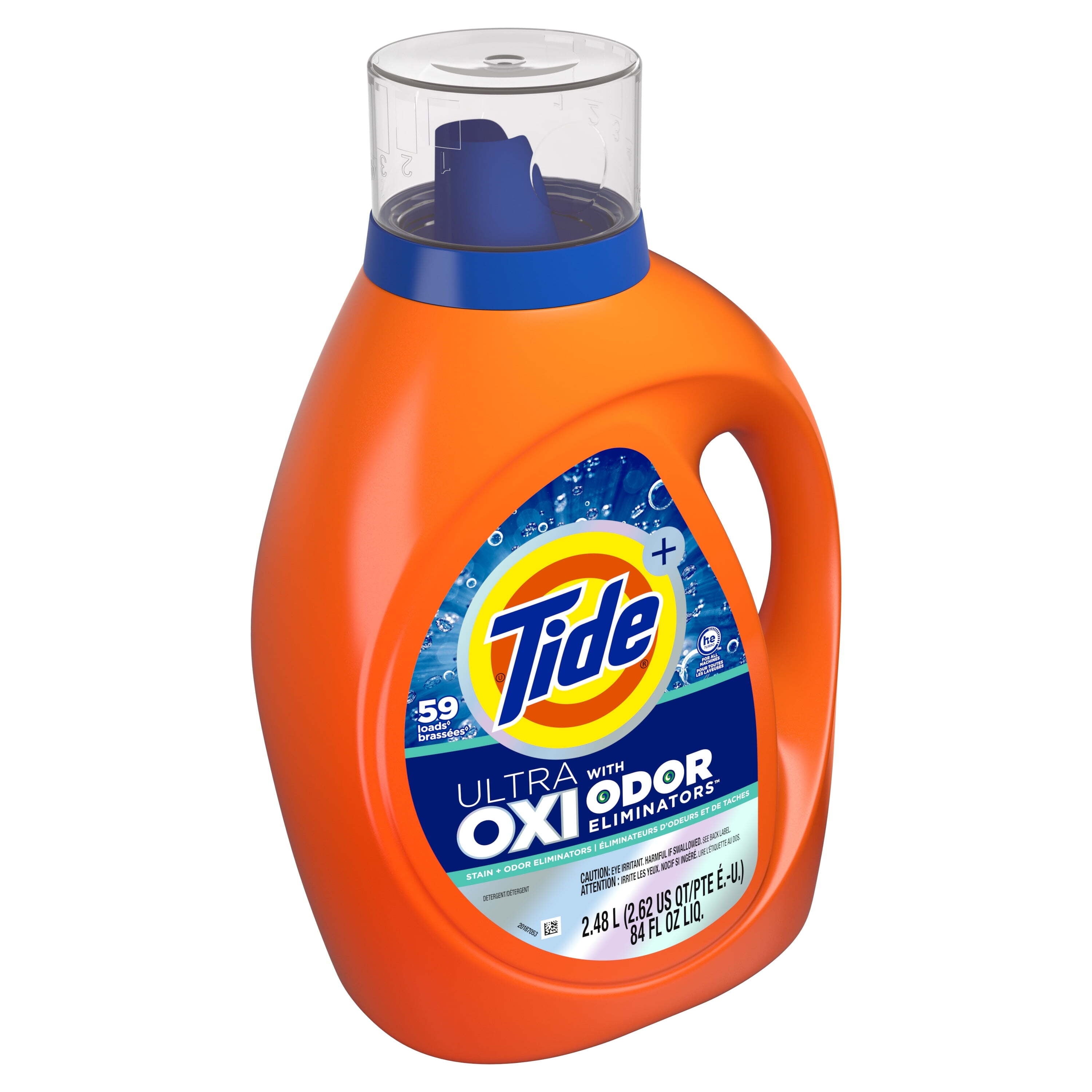 Tide Ultra OXI with Odor Eliminators Liquid Laundry Detergent, 59 Loads, 84 fl oz