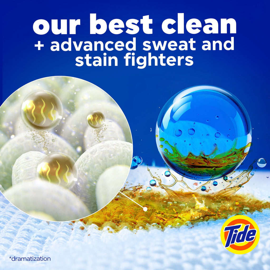 Tide Power Pods Laundry Detergent Soap Packs with Febreze, Sport Odor Defense, 45 Count
