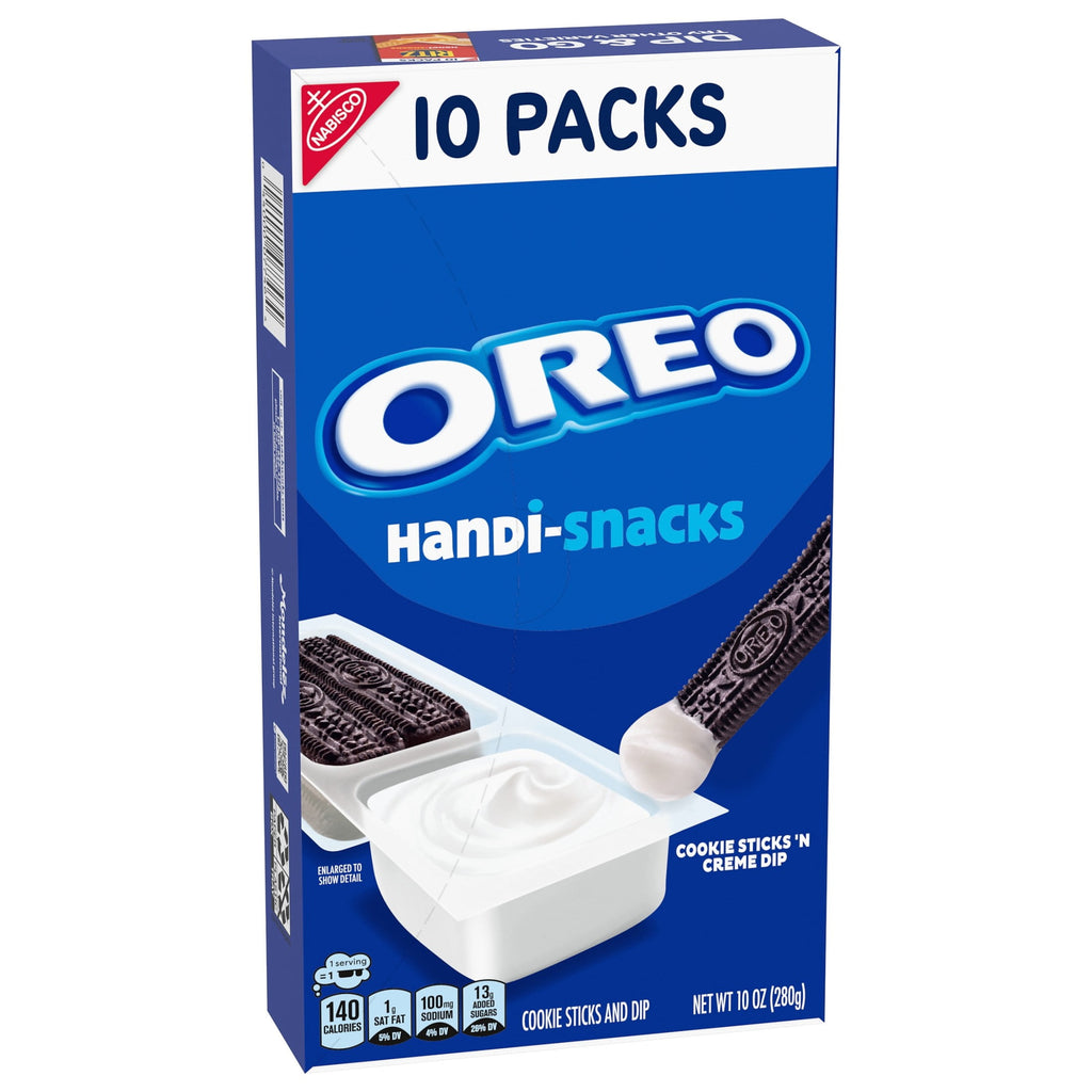 Handi-Snacks OREO Cookie Sticks 'N Creme Dip Snack Packs, 10 Snack Packs