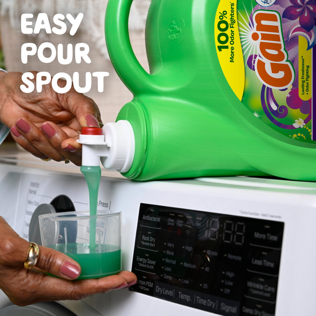 Gain Laundry Detergent Liquid with Odor Fighters, Moonlight Breeze Scent, 46 fl oz, 32 Loads