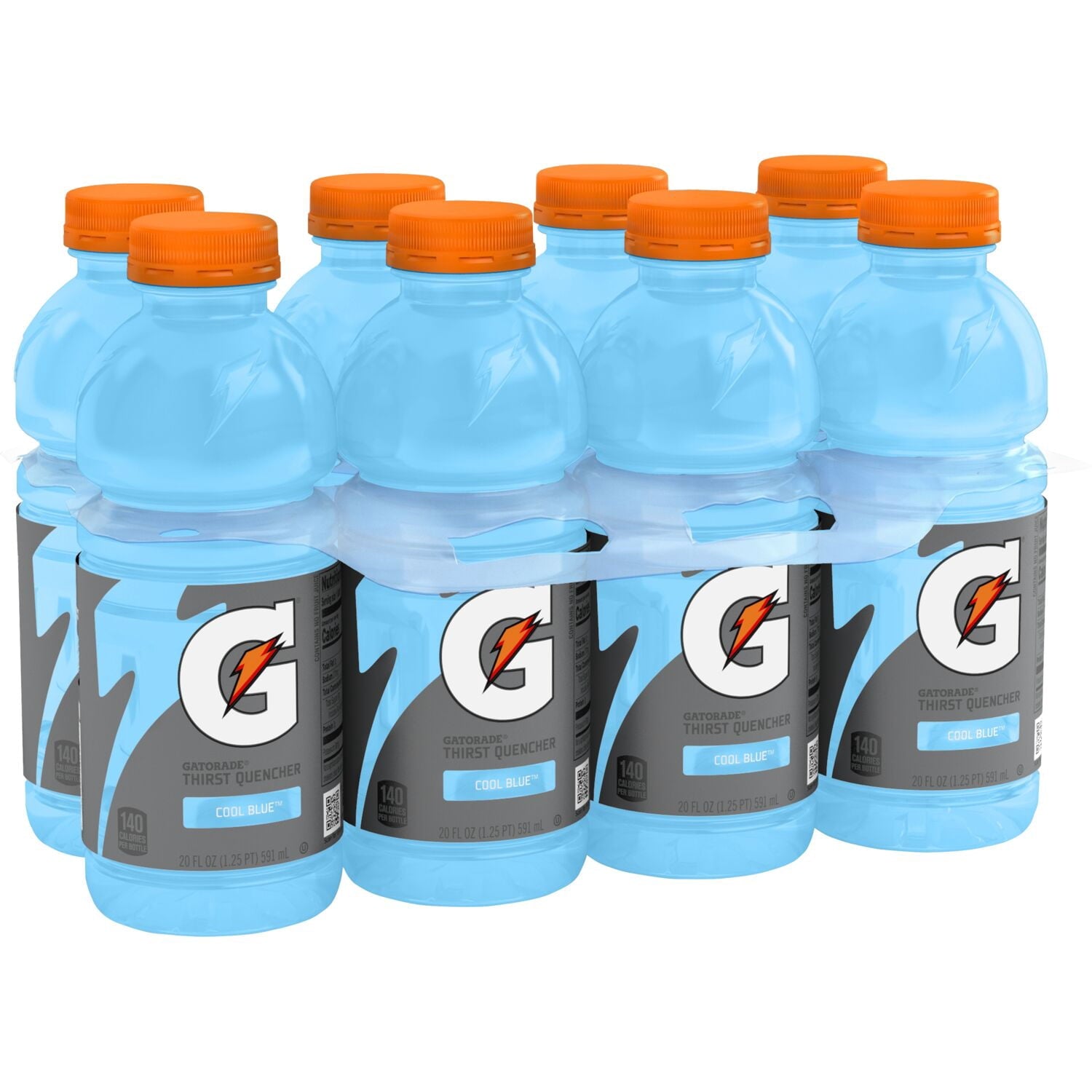 Gatorade Thirst Quencher Cool Blue Sports Drinks, 20 fl oz, 8 Count Bottles