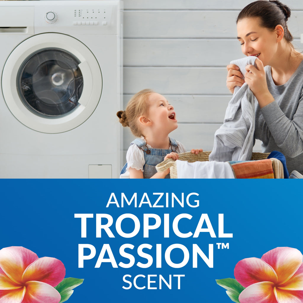 (4 pack) Xtra Tropical Passion, 172 Loads Liquid Laundry Detergent, 206.4 fl oz
