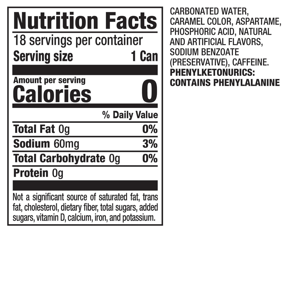 Diet Dr Pepper Soda Pop, 12 fl oz cans, 18 pack