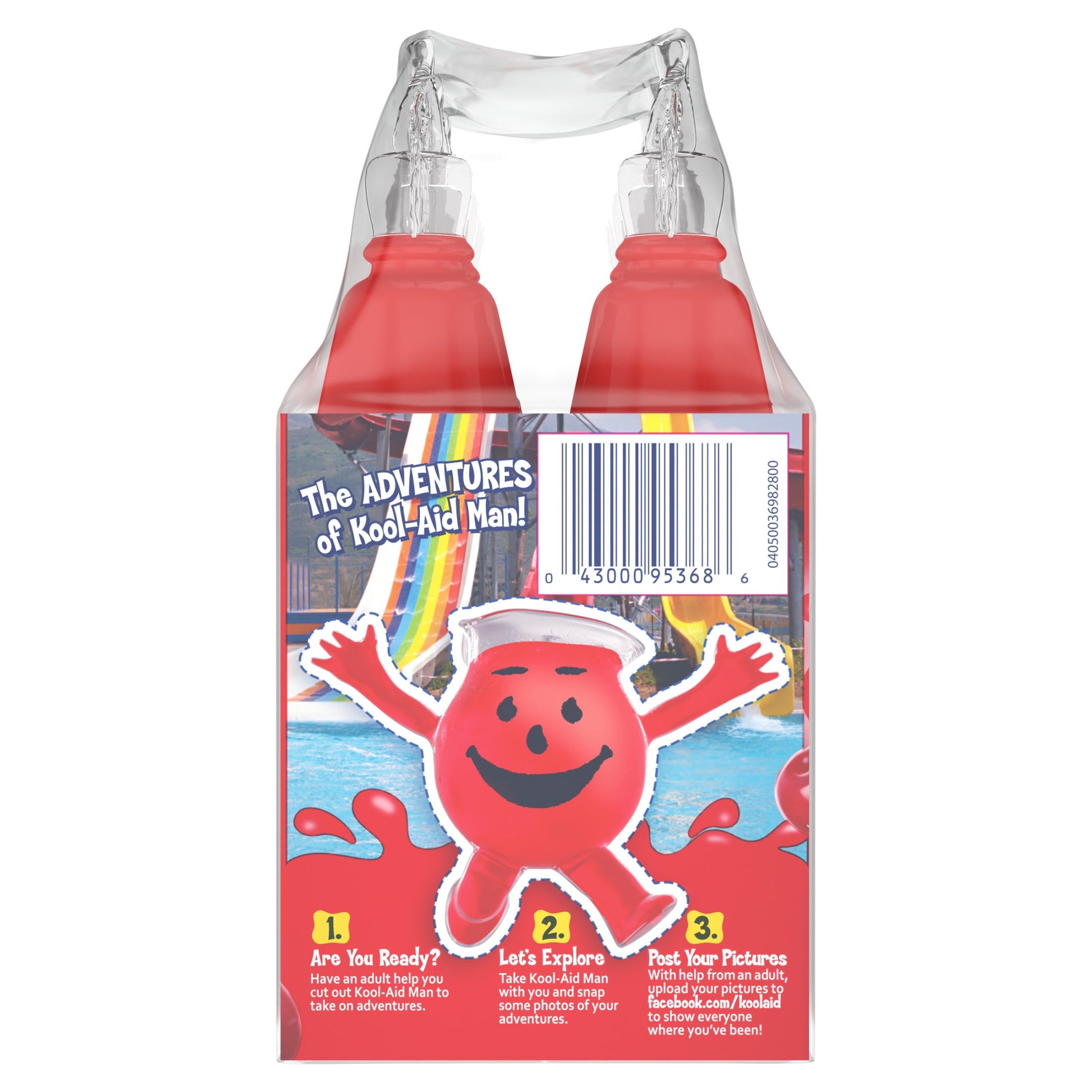 Kool-Aid Bursts Soft Drink, 6 Bottles, for School Lunches and On-the-Go Hydration, artificial flavor Cherry, Caffeine Free, 6.75 oz