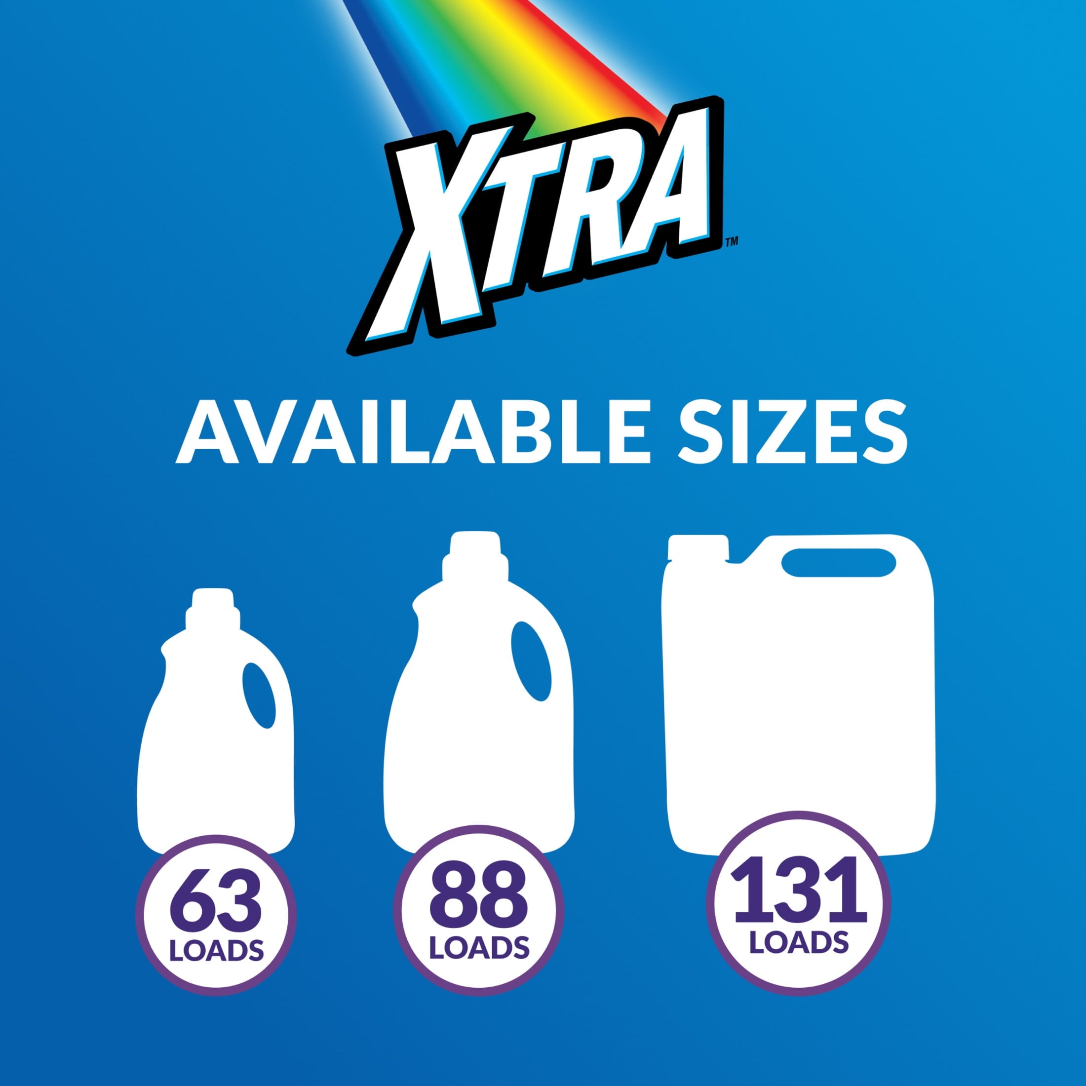 XTRA Laundry Detergent Liquid Plus Odor Blasters, 131 Loads, 203.1 Fl Oz