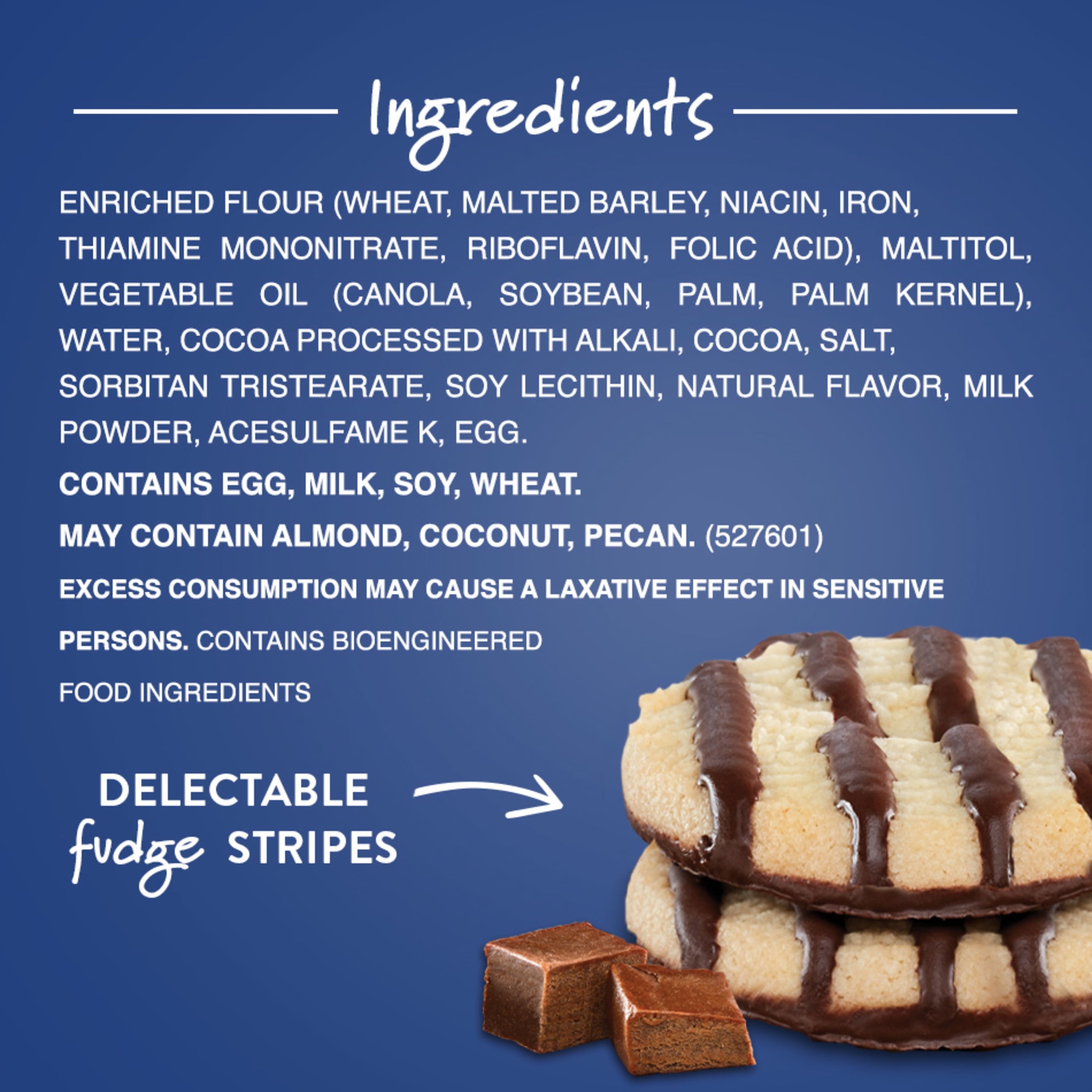 VOORTMAN Bakery Zero Sugar Fudge Striped Shortbread Cookies 11.3 oz