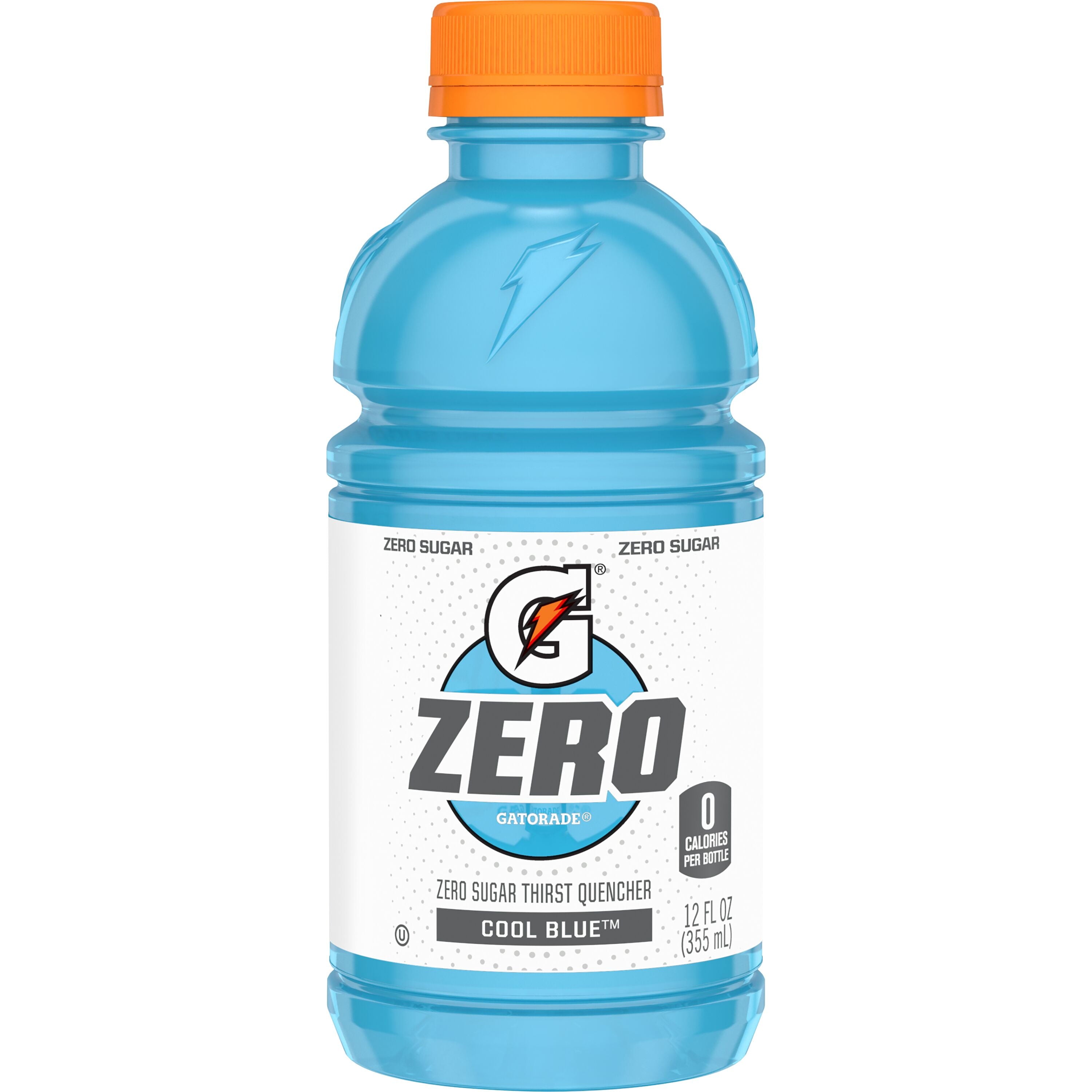 Gatorade Zero Sugar Thirst Quencher Lemon Lime Sports Drinks, 12 fl oz, 12 Count Bottles