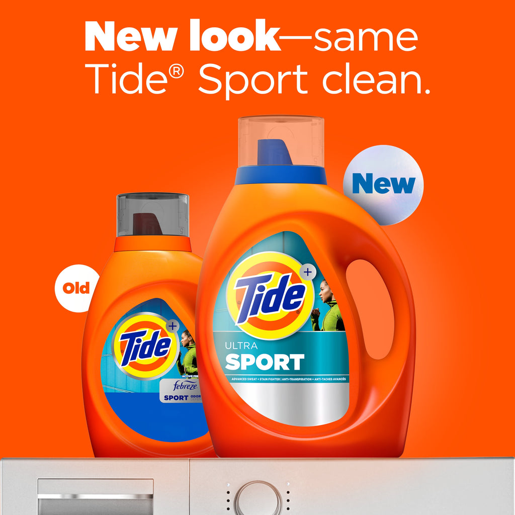Tide Ultra Sport Liquid Laundry Detergent, Advanced Sweat + Stain Fighter, 105 fl oz, 74 Loads