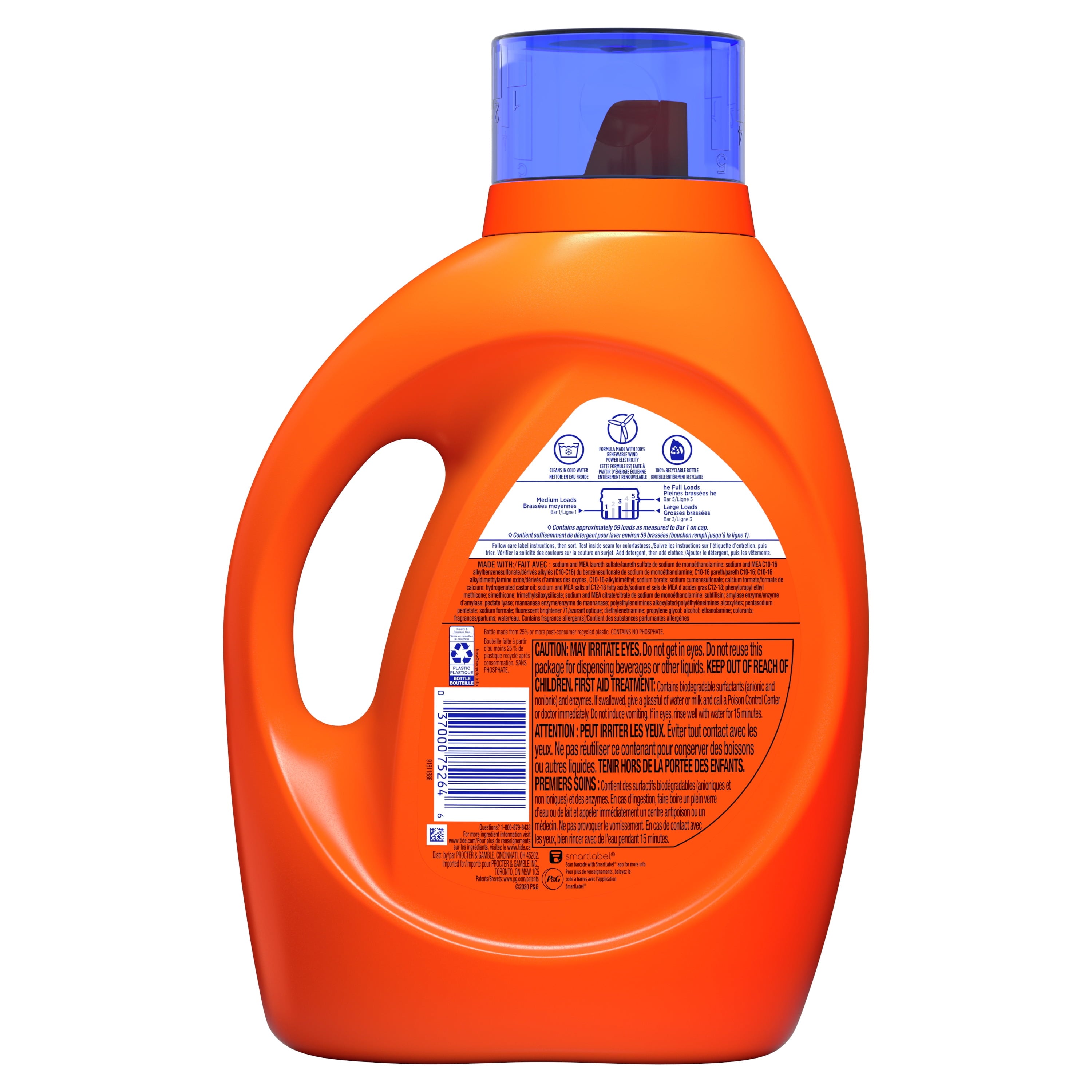 Tide Liquid Laundry Detergent, Original, 64 Loads 92 fl oz, HE Compatible