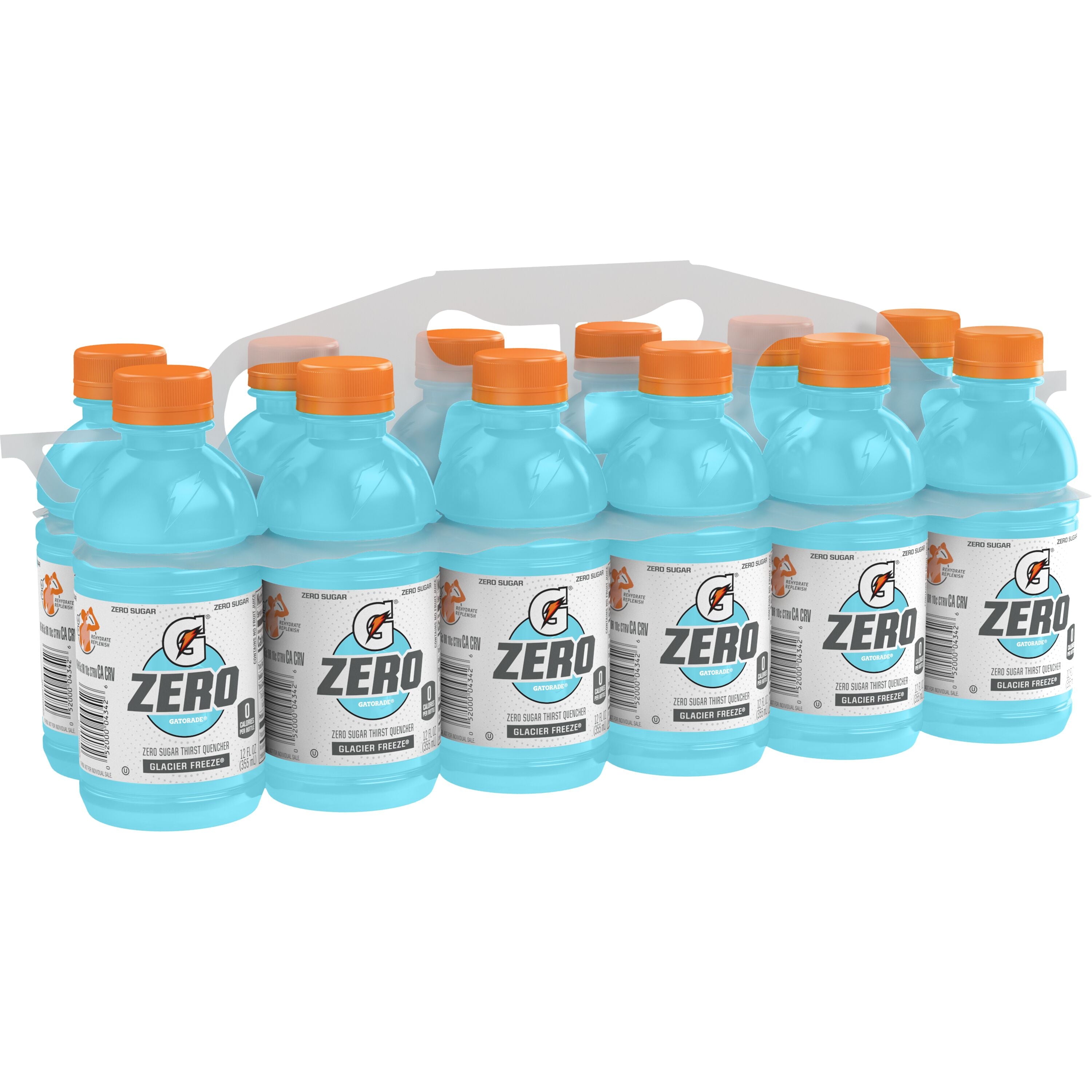 Gatorade Zero Sugar Thirst Quencher Lemon Lime Sports Drinks, 12 fl oz, 12 Count Bottles