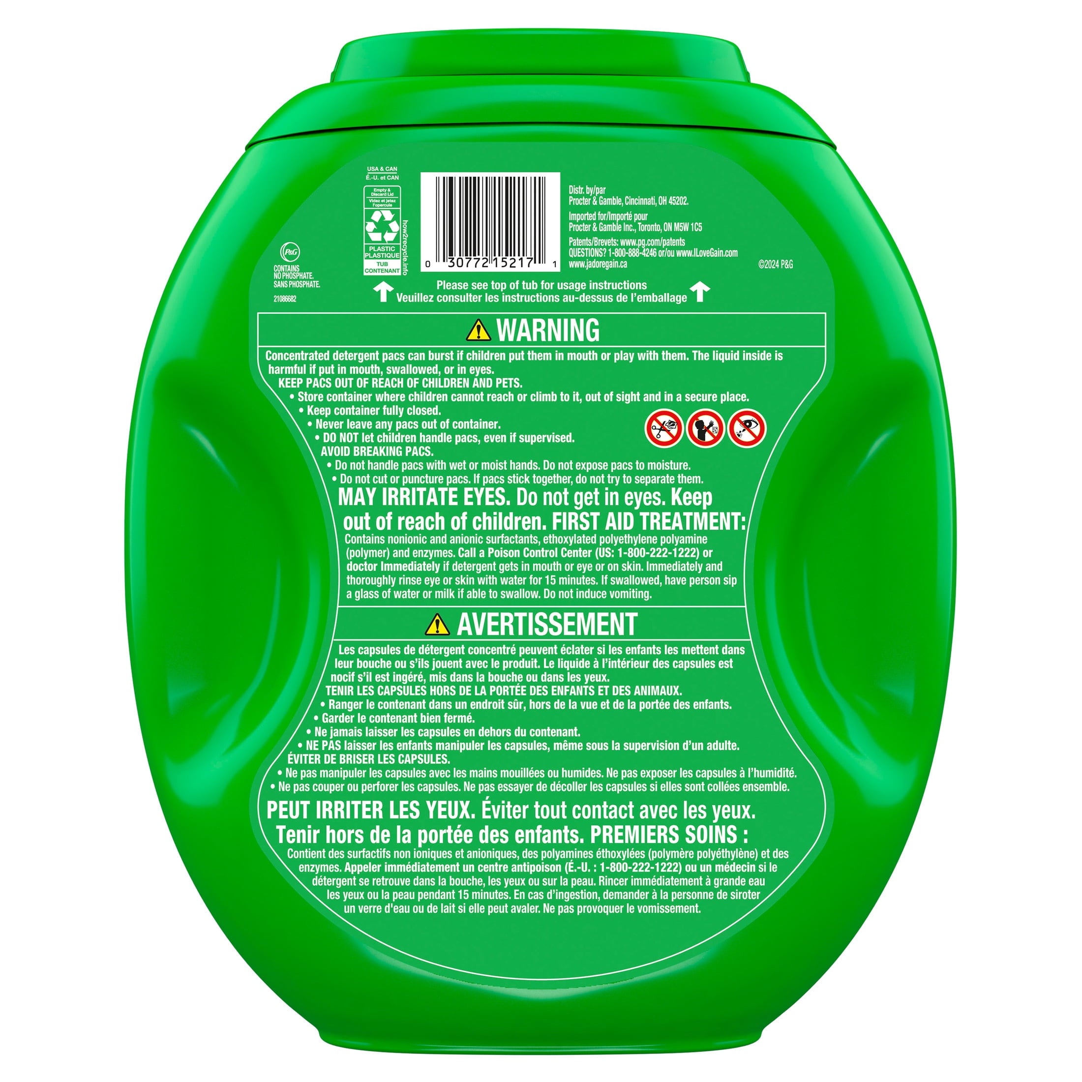 Gain Flings Laundry Detergent Soap Pacs, 4-in-1 Oxi Boost and Febreze, Moonlight Breeze Scent, 102 Count