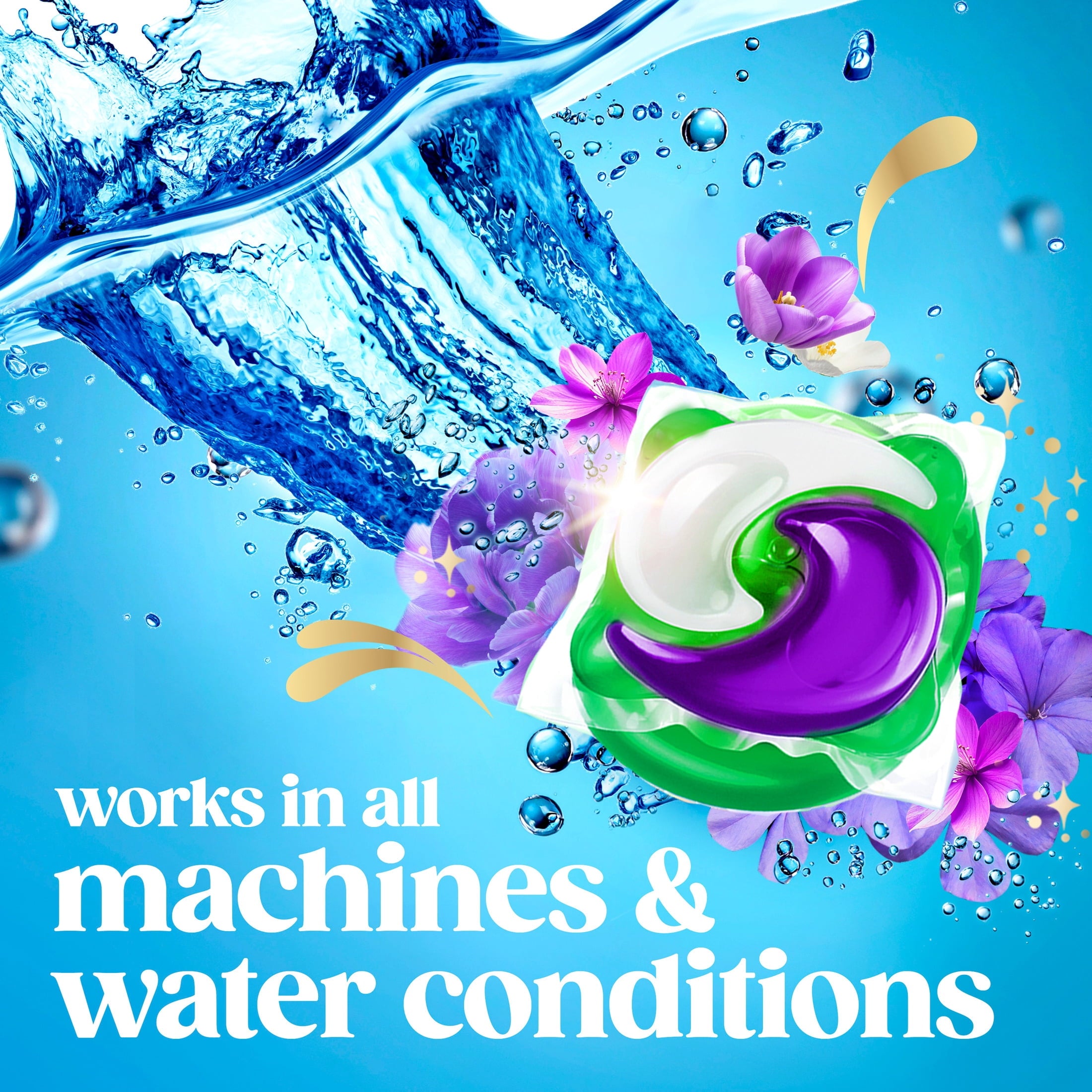 Gain Plus Flings Laundry Detergent Liquid Washing Pacs, Gain's Best All-In-One Clean, Moonlight Breeze Scent, 18 Count