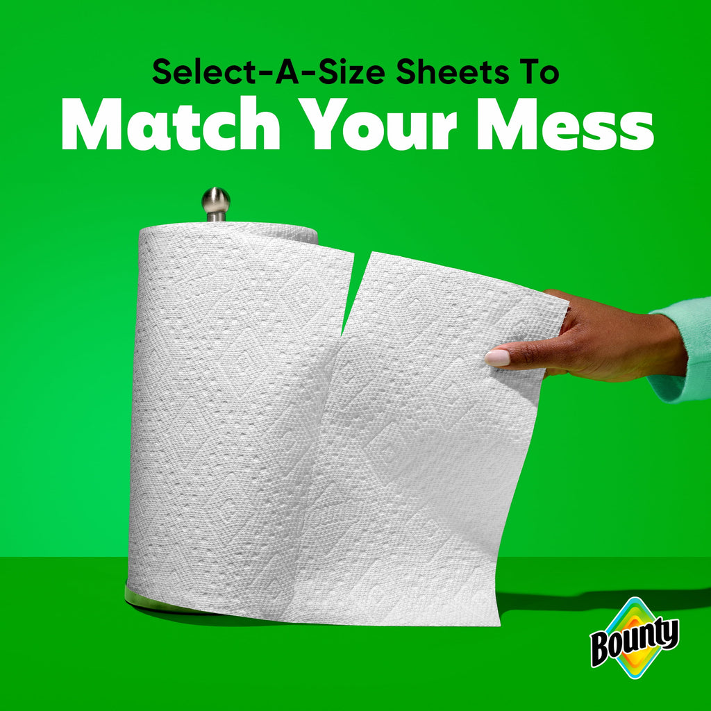 Bounty Paper Towels Select-A-Size Print, 2 Triple Rolls, 123 Sheets per Roll