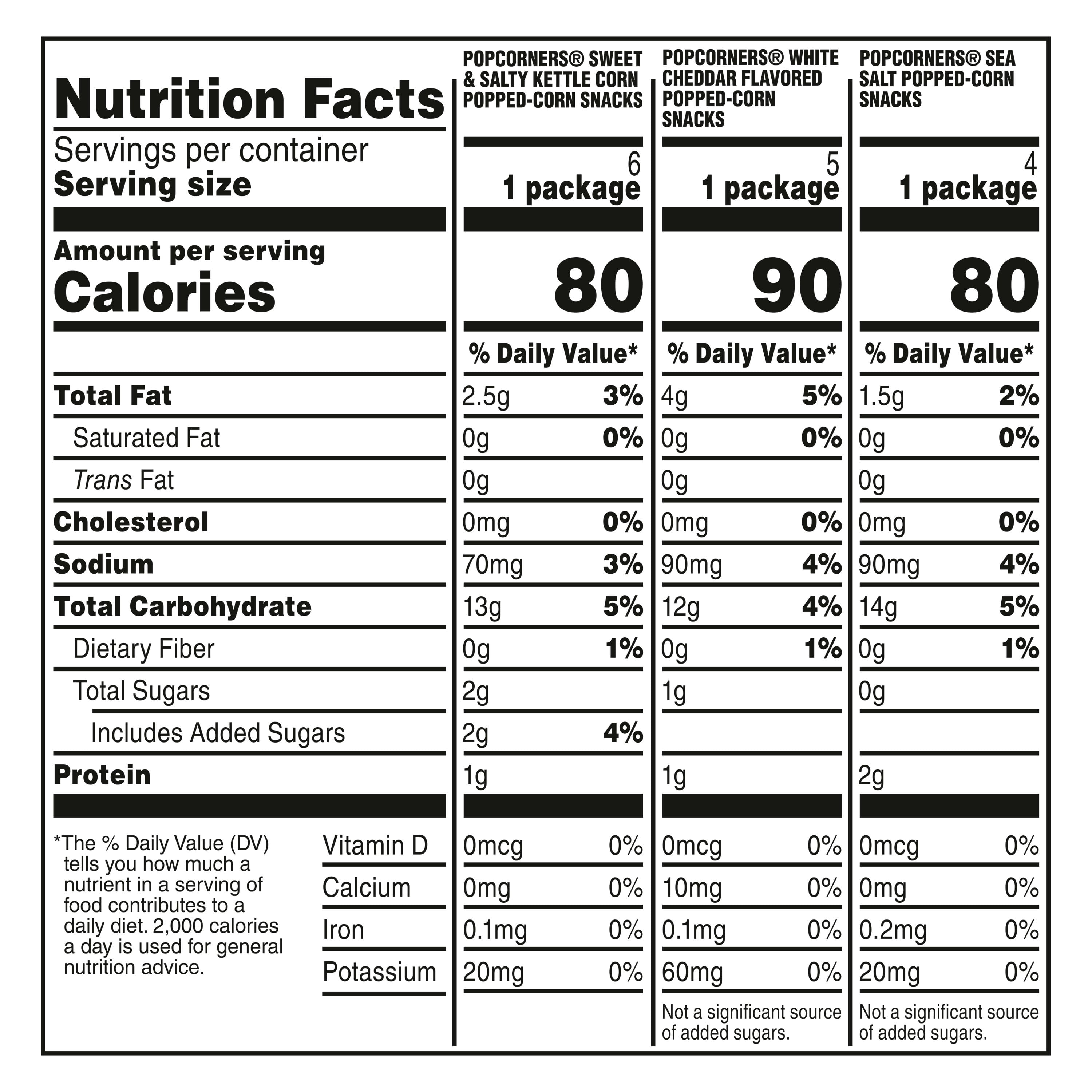 PopCorners Popped Corn Snack Chips, 3 Flavor Variety Pack, 15 Count Multipack