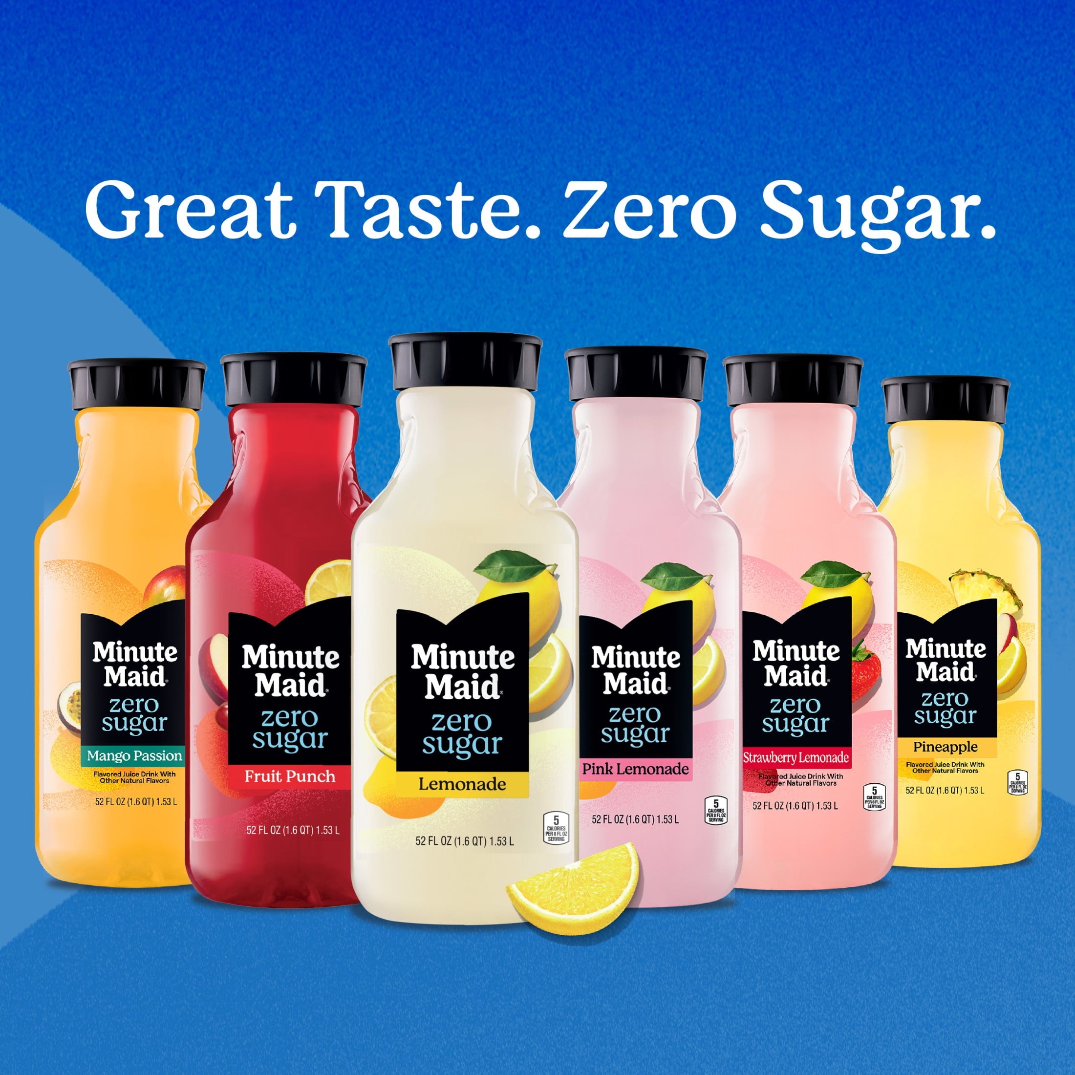 Minute Maid Zero Sugar Fruit Punch Juice Drink Bottle, 52 fl oz