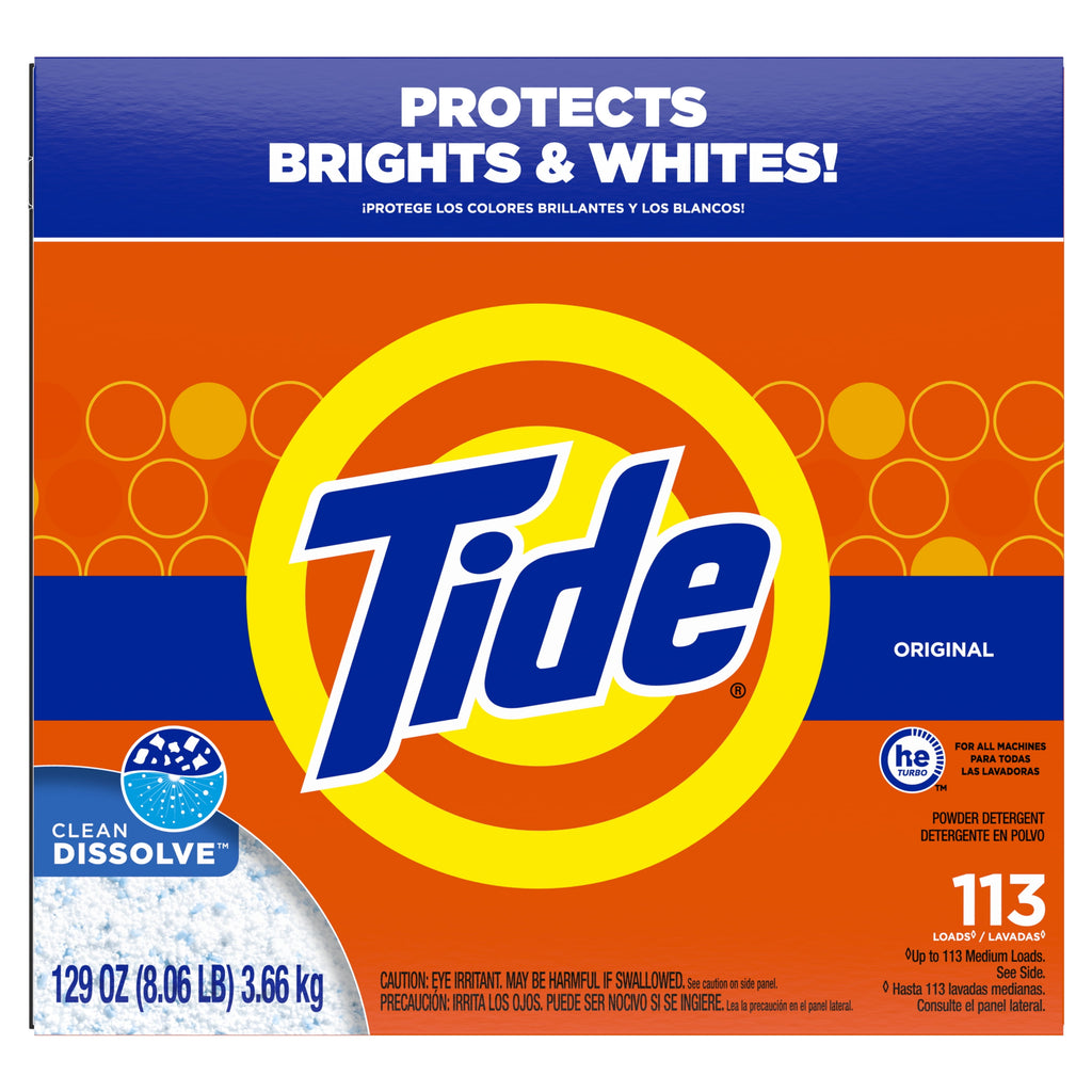Tide Powder Laundry Detergent, Original Scent, 50 oz, 44 Loads