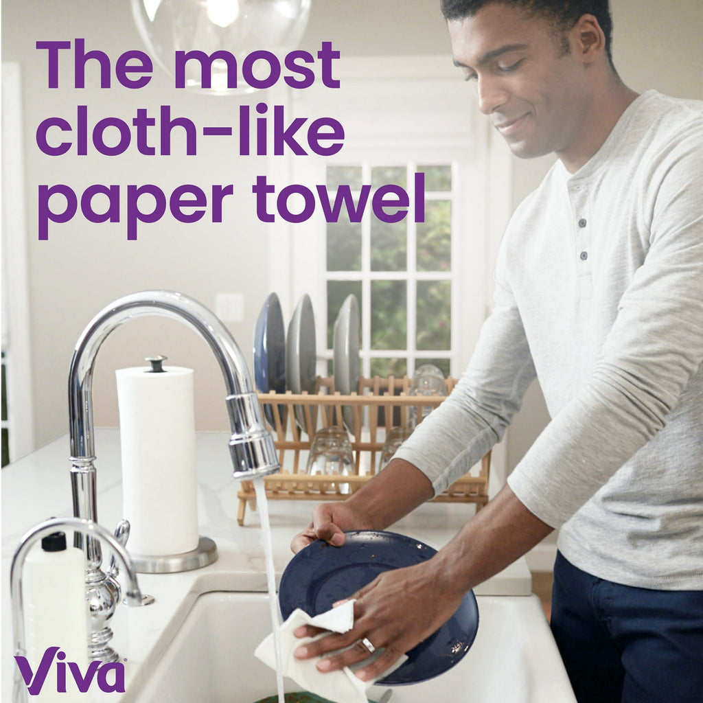 Viva Signature Cloth Paper Towels, 6 Triple Rolls, 129 Sheets per Roll