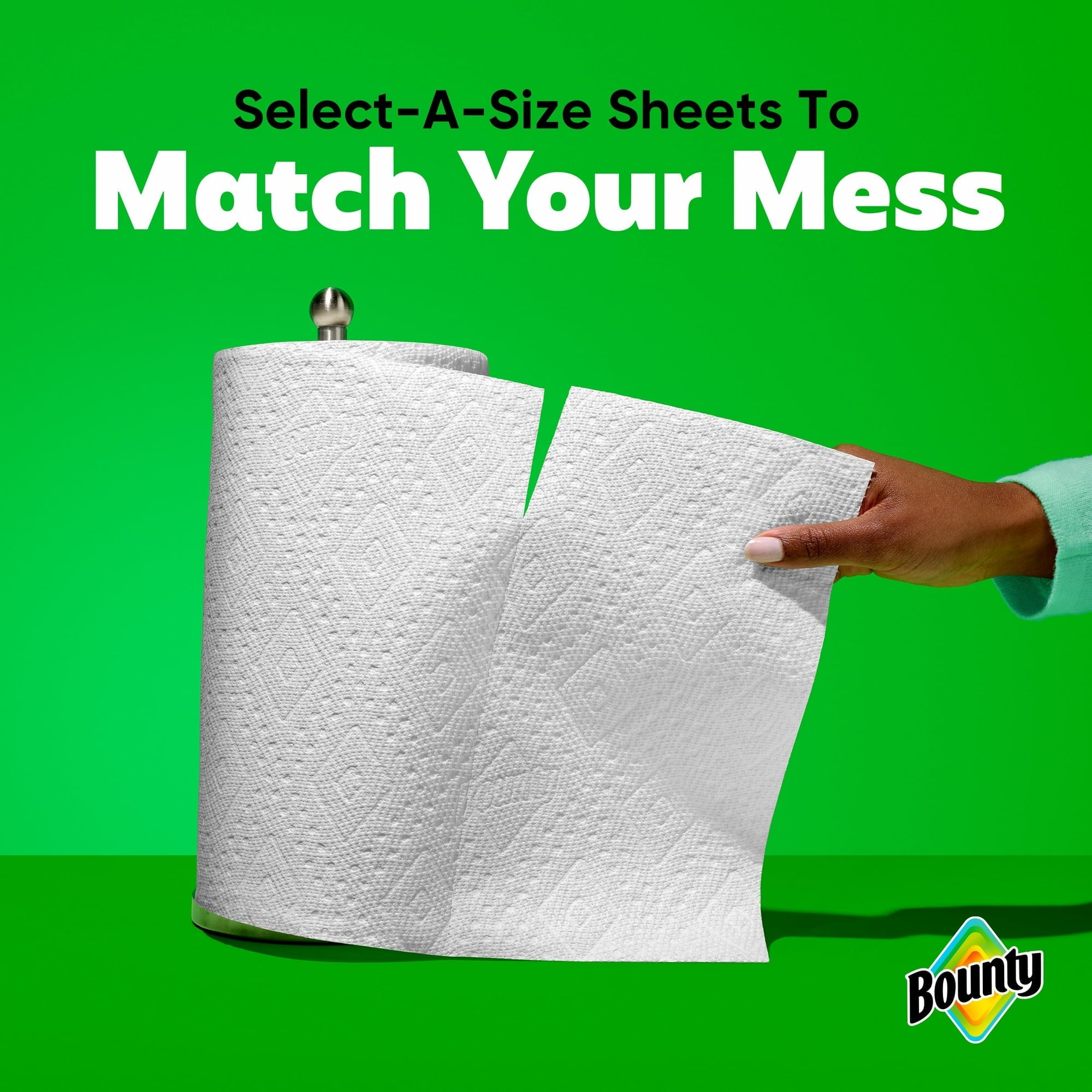 Bounty Paper Towels Select-A-Size Print, 2 Triple Rolls, 123 Sheets Per Roll 4 PACK